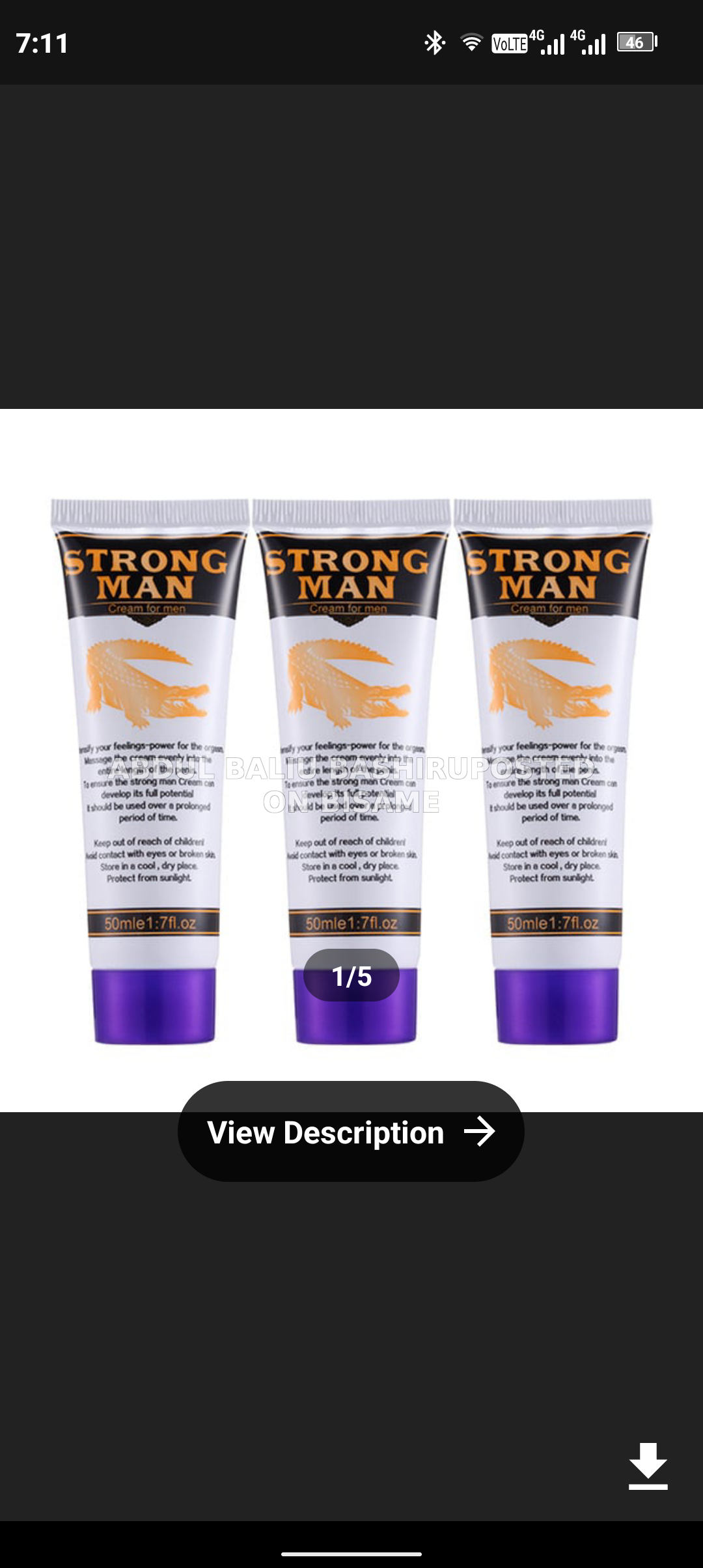 Strong Man Manhood enlargement Cream