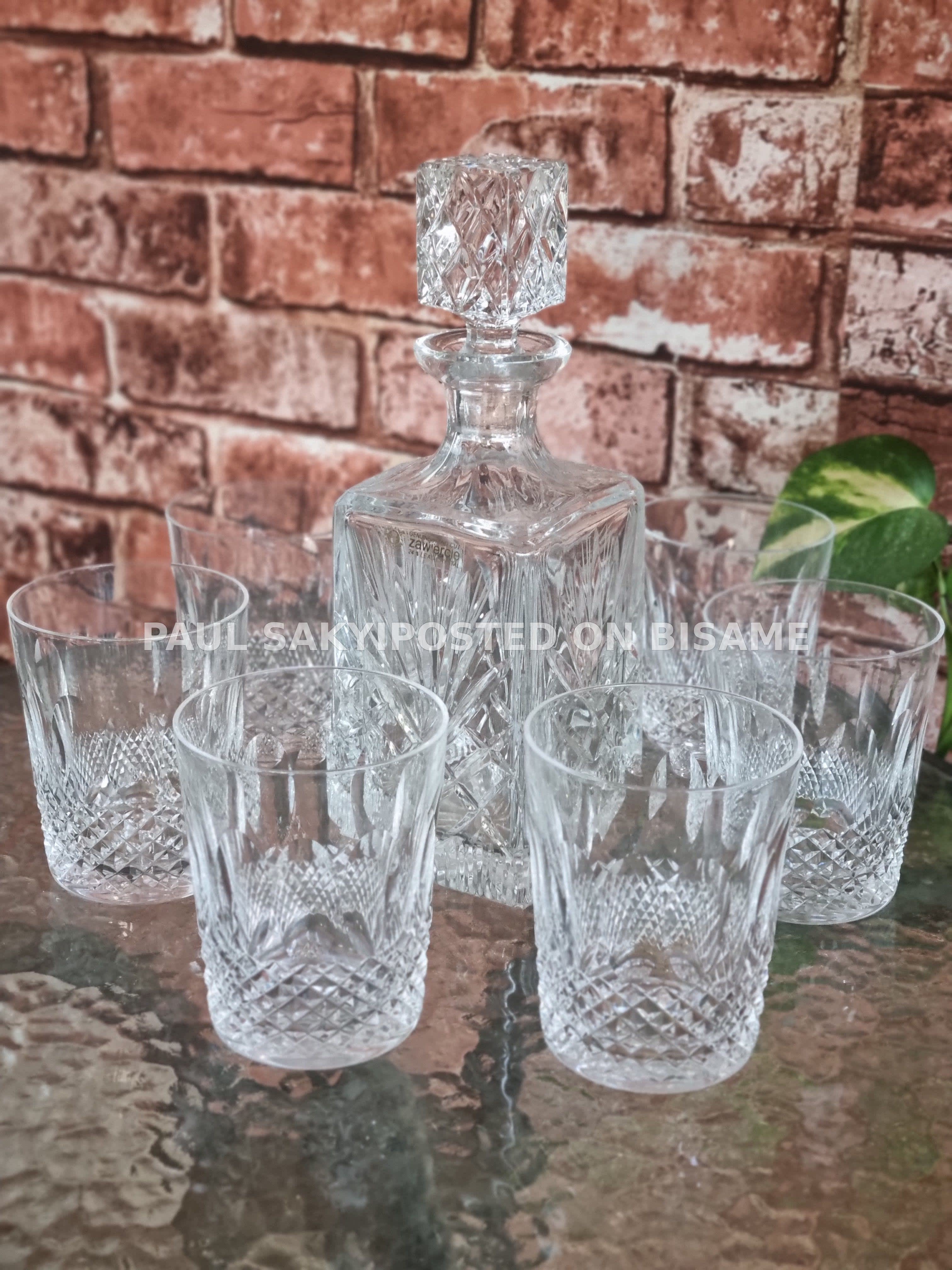 Crystal Whisky Decanter 7pc