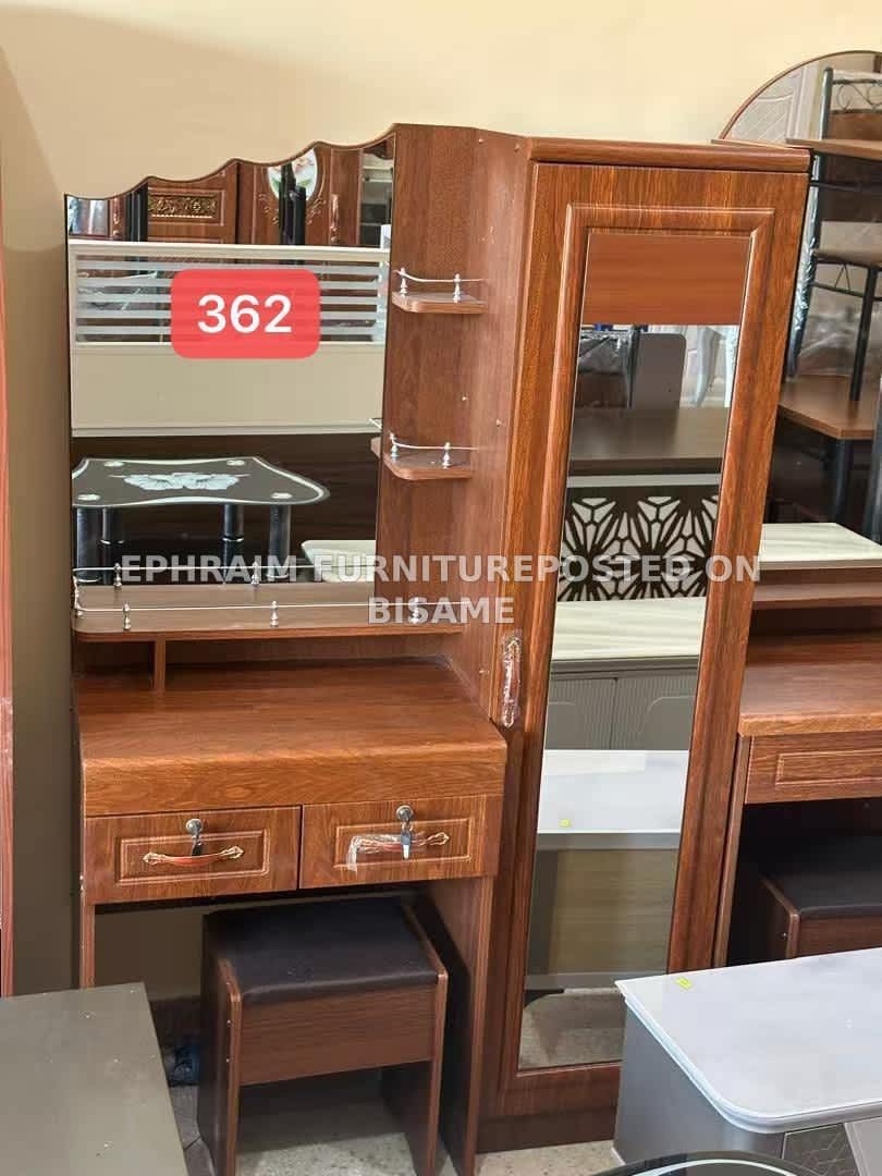 Modern All-in-one Luxury Dressing Suite with a vanity and full-length mirror - free delivery