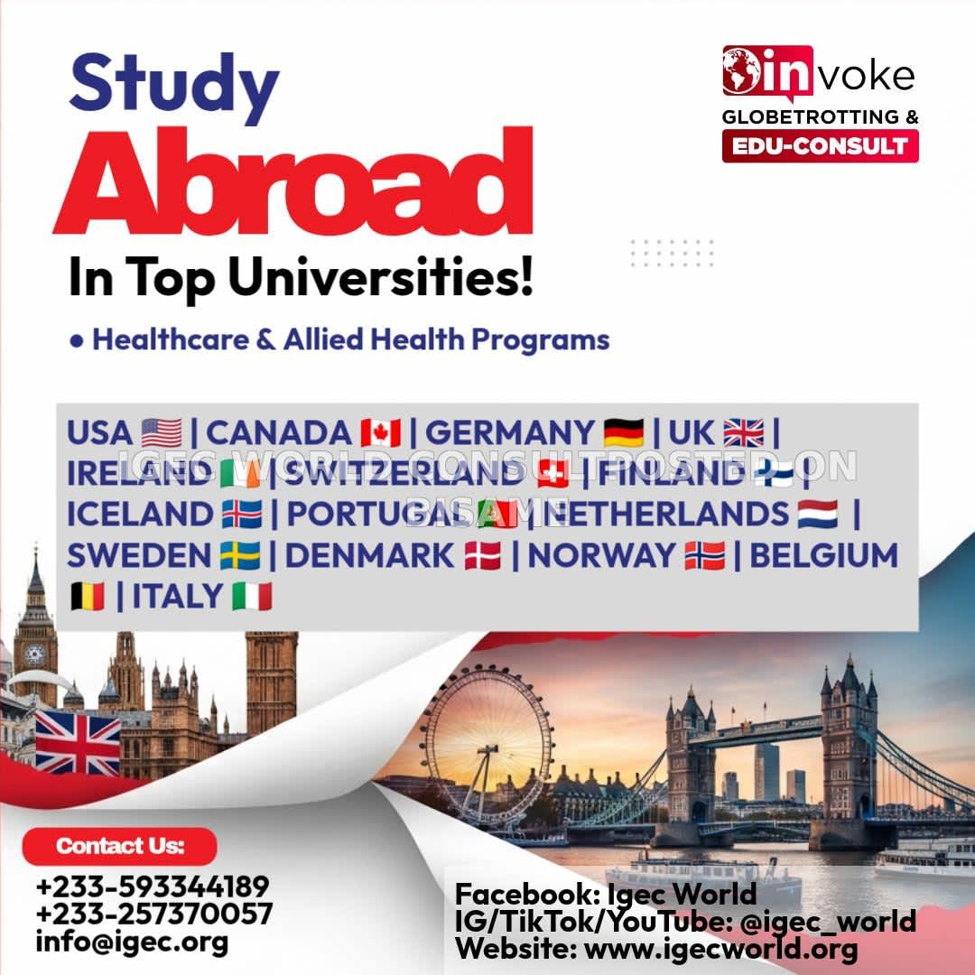 Get Assistance With Your Study Abroad Journey.From Admission Applications || Student Loans || Proof of Funds Advice || Study Visa Application || Travel/Medical Insurance || Flight ✈️ tickets || SOP Writing || Research Proposal Writing || PhD Supervisors Pitching || Academic CV Writing || Credentials Evaluation || CGPA Computation ||