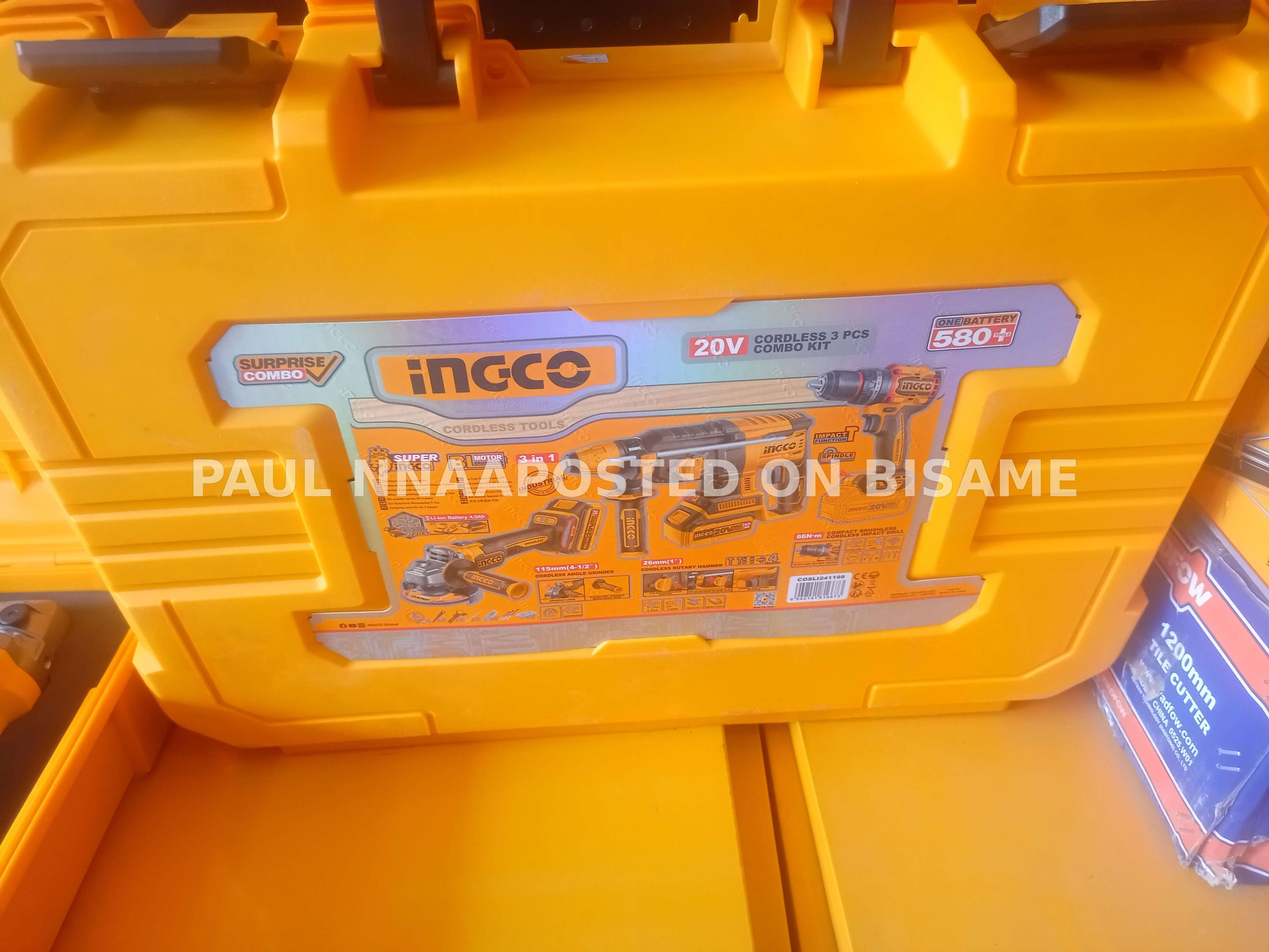 Ingco 20V Cordless 3 PCS Combo Kit 