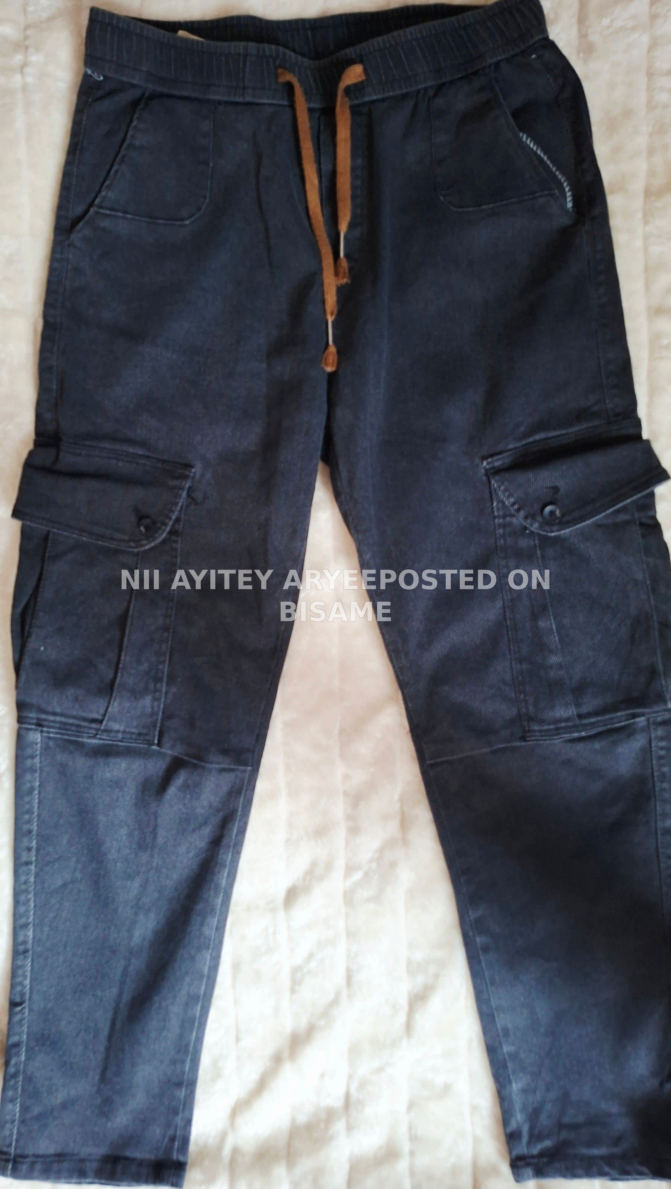 Denim cargo pants by PMO STORE