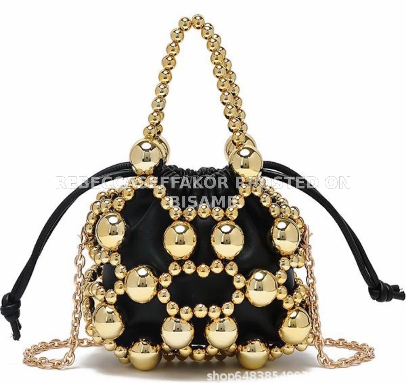 Ladies Metal Beaded Clutch Bag