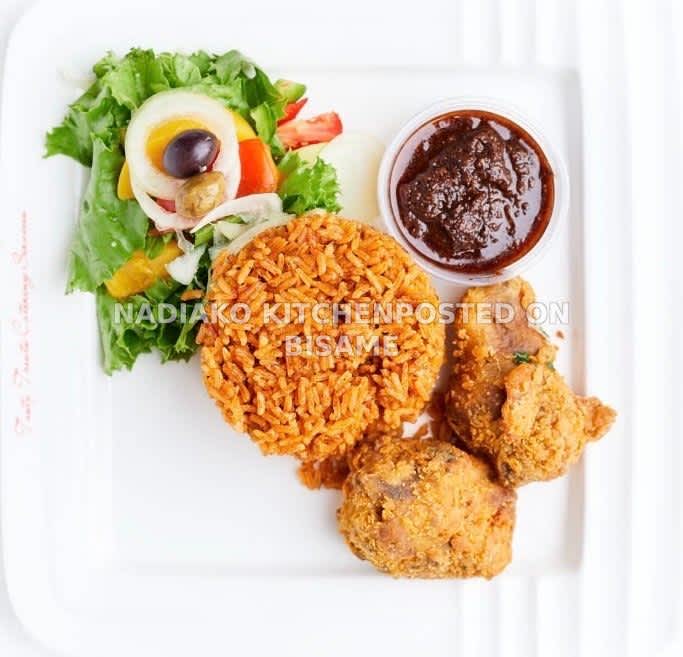 Jollof Rice with Fried/Grilled chicken