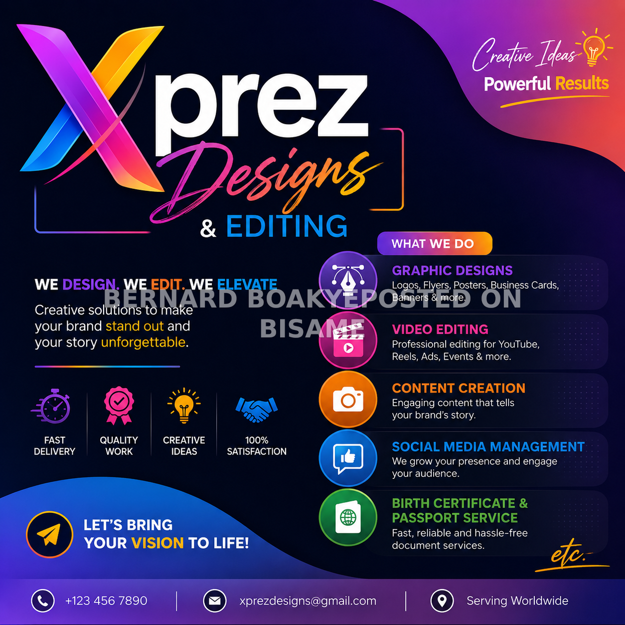 Xprez Designs & Video Editing, Content Management