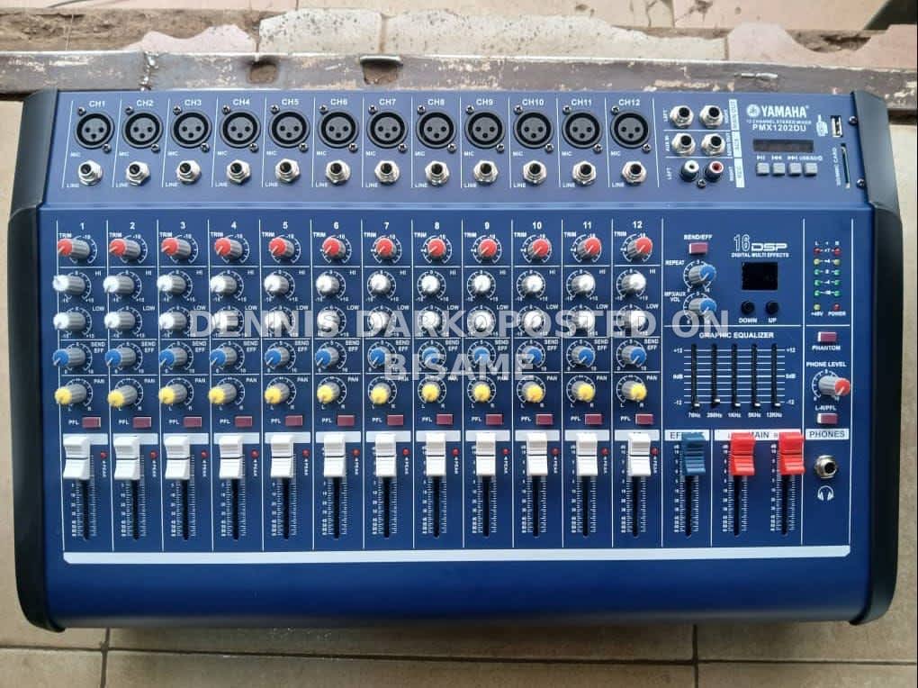 12, 8, 6 channels mixer with Amplifier inside