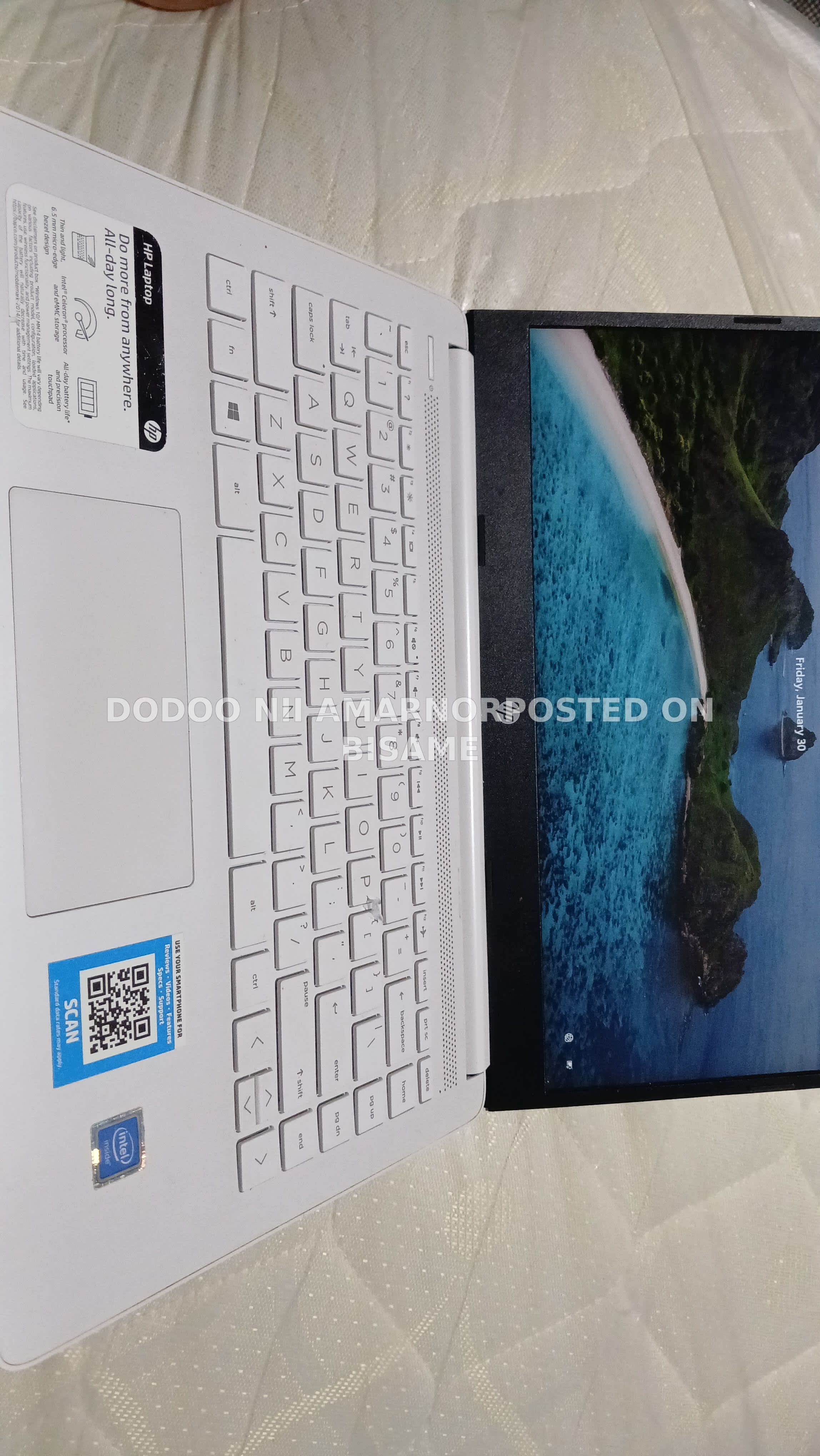 HP Laptop 14 Inches, 60GB, 4GB Ram, Used, White