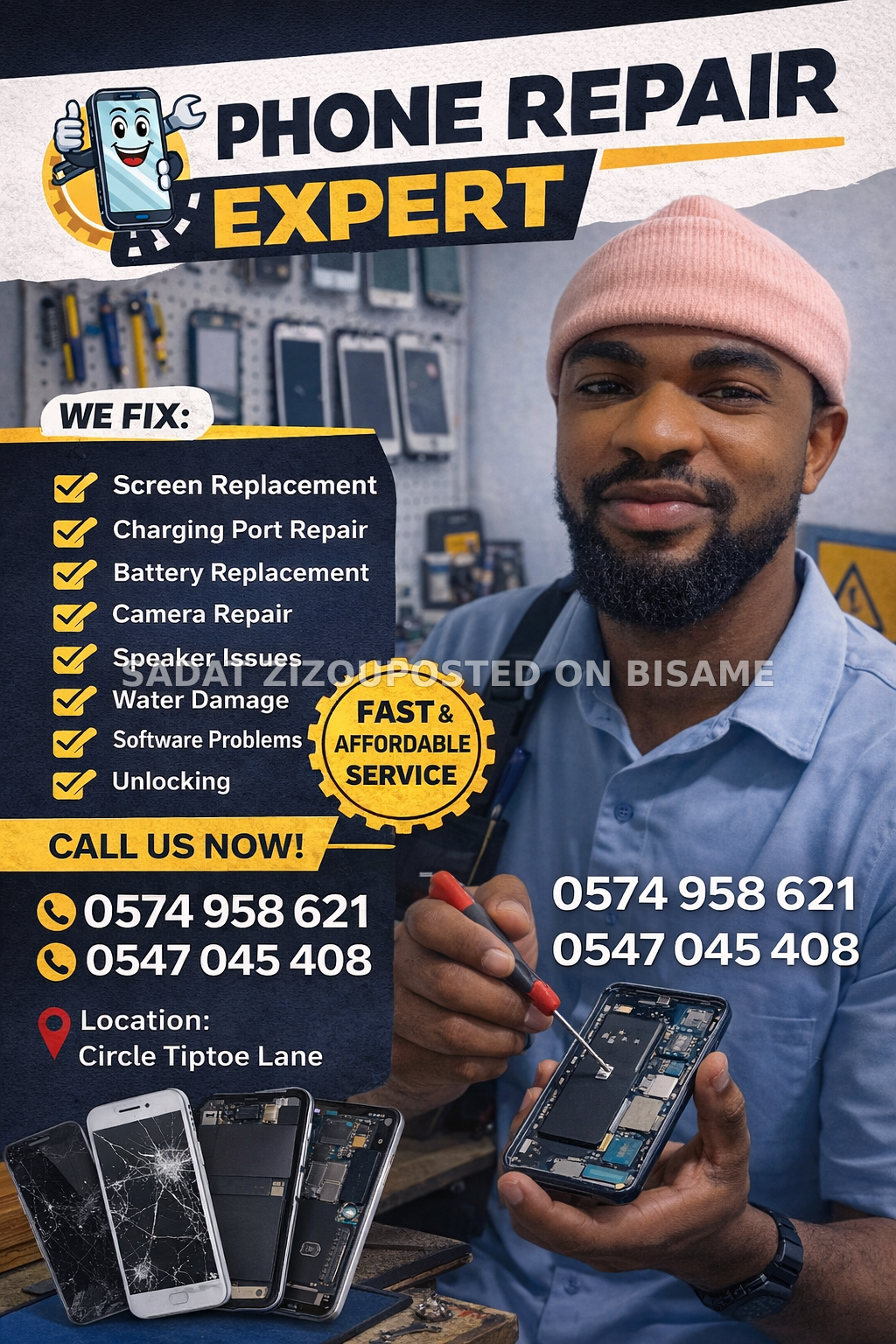ZIzoufix phones and pts