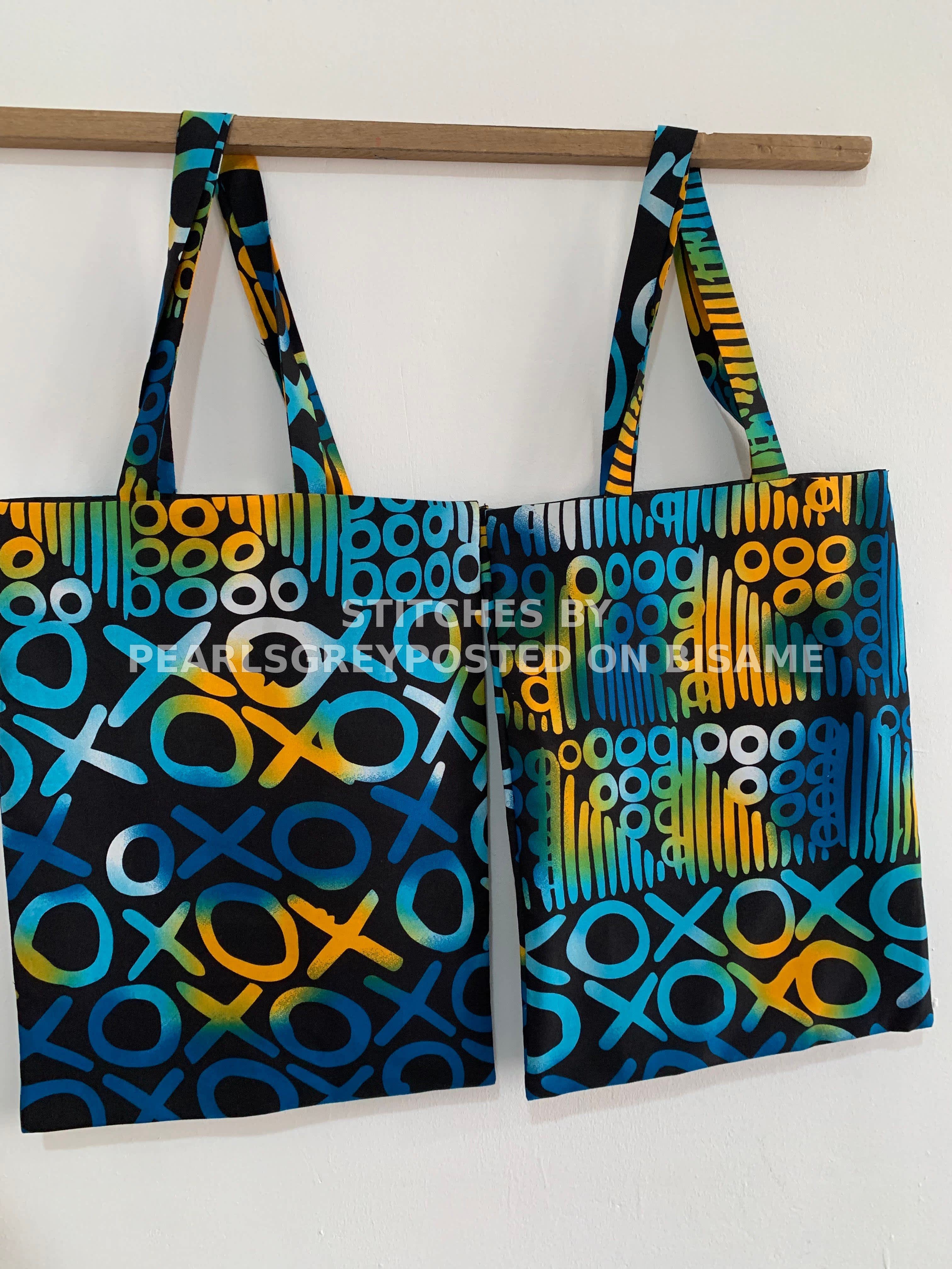 African print Tote bags