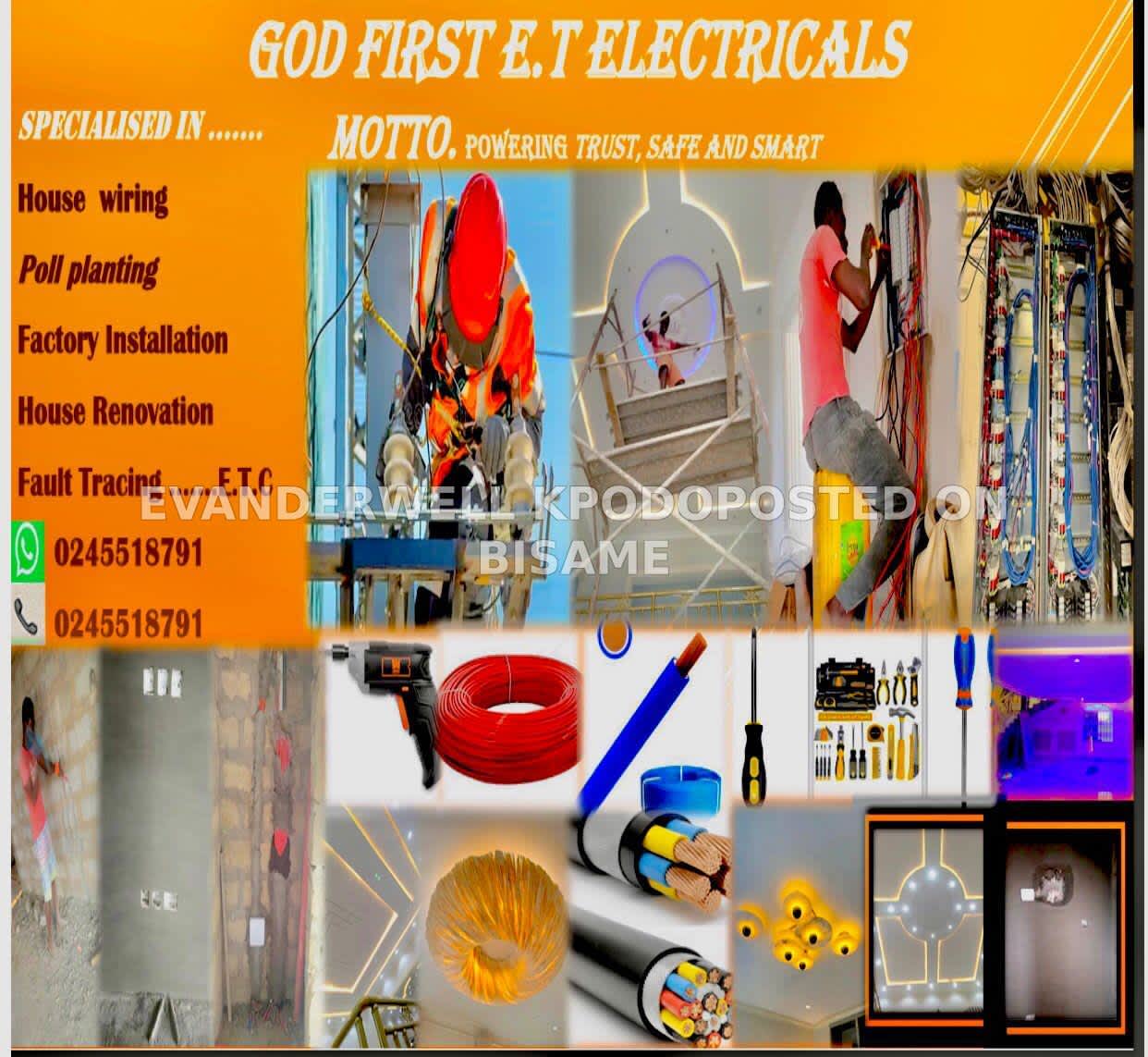 GOD FIRST E.T ELECTRICALS
