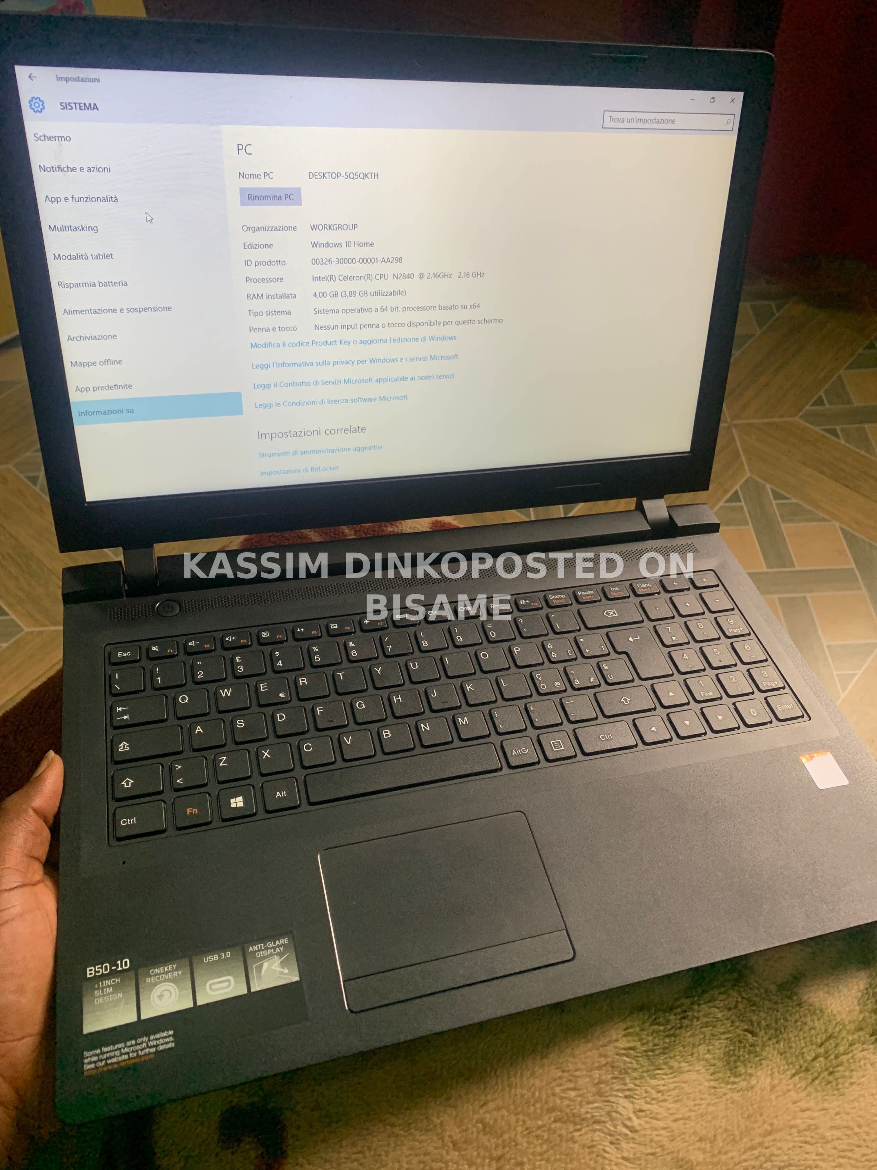 Lenovo IdeaPad 4GB Ram 500GB HDD Used Black