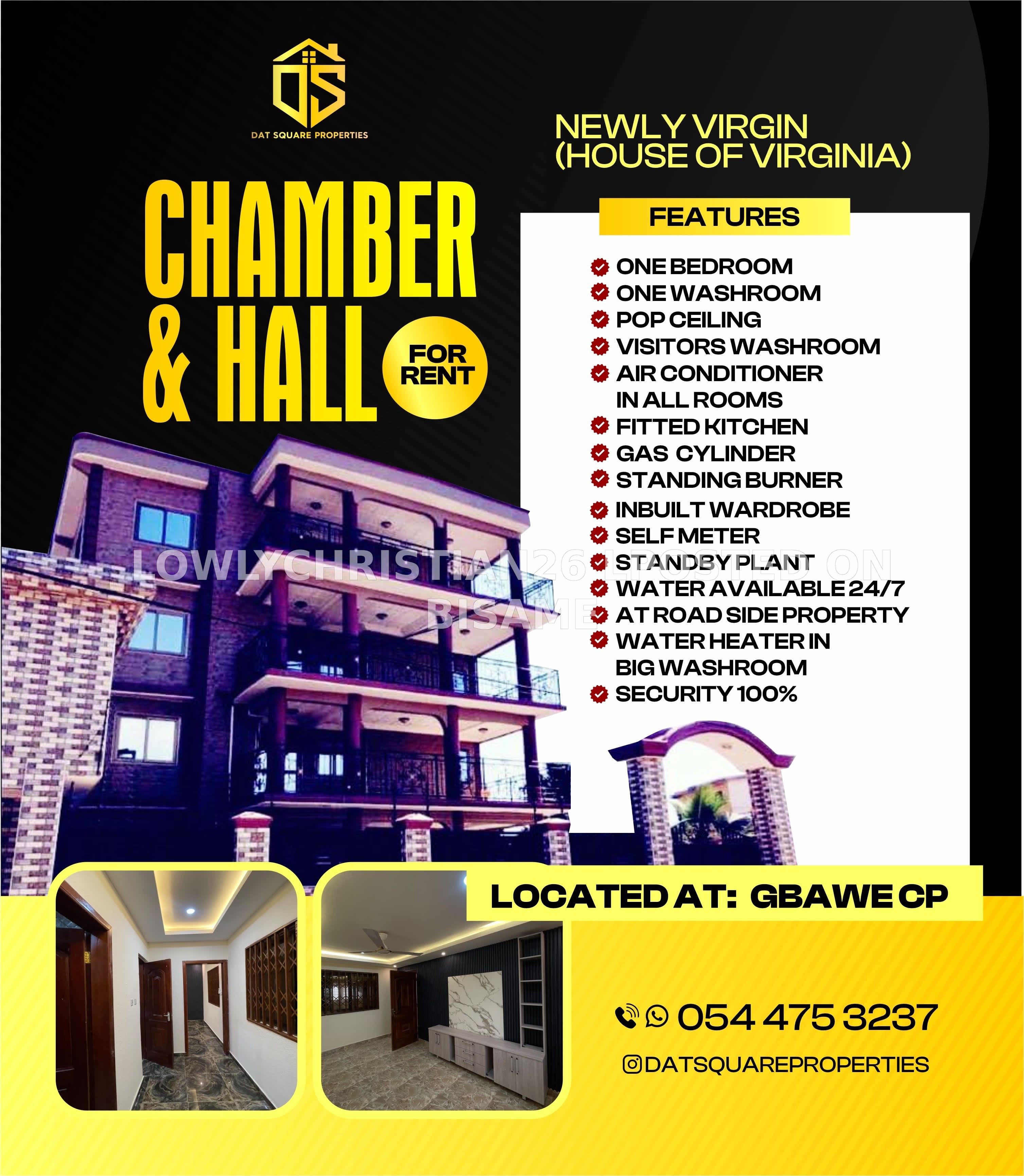 EXECUTIVE CHAMBER AND HALL SELF CONTAINED at GBAWE CP