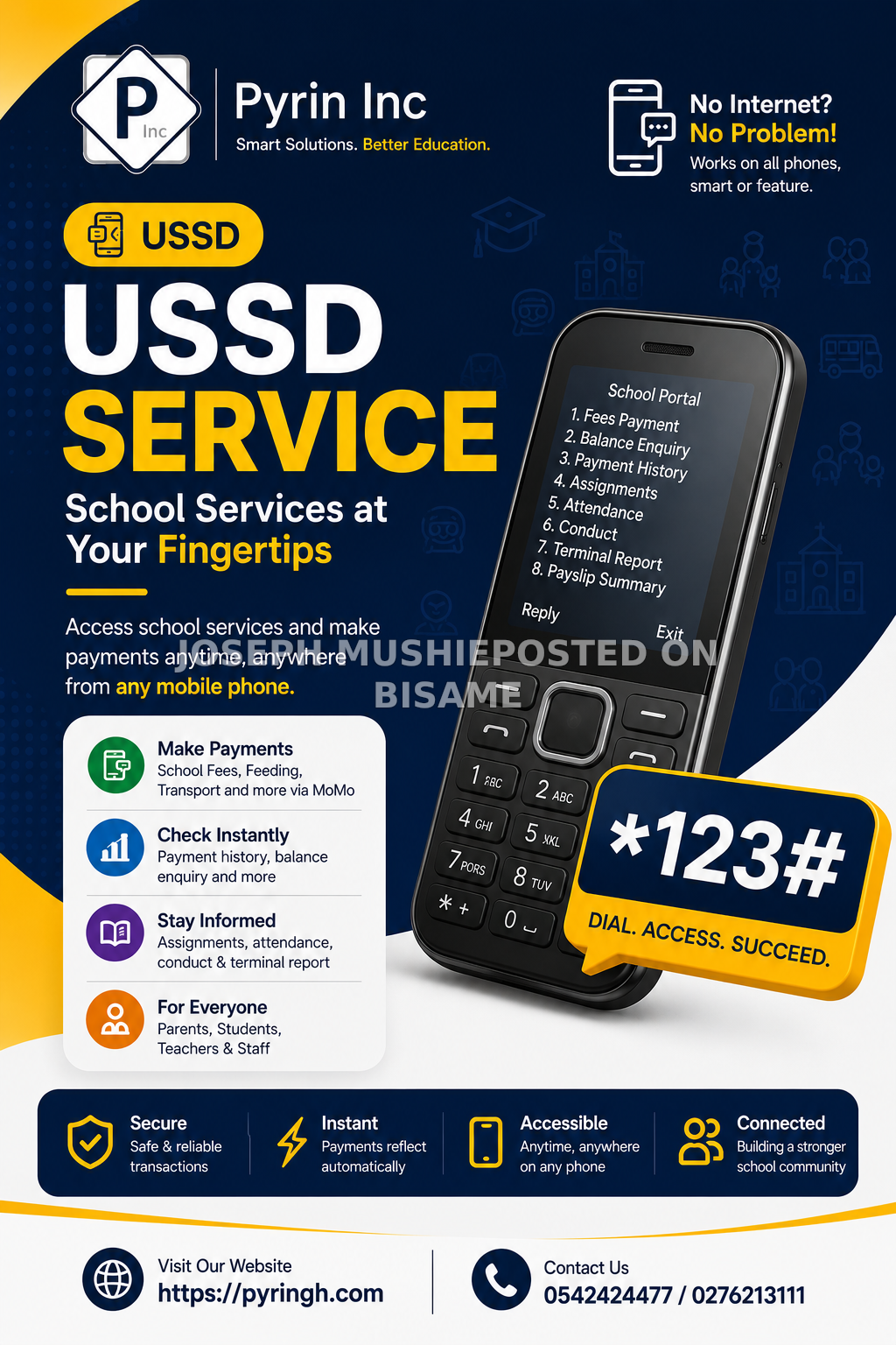 USSD Payment Services Software For Schools