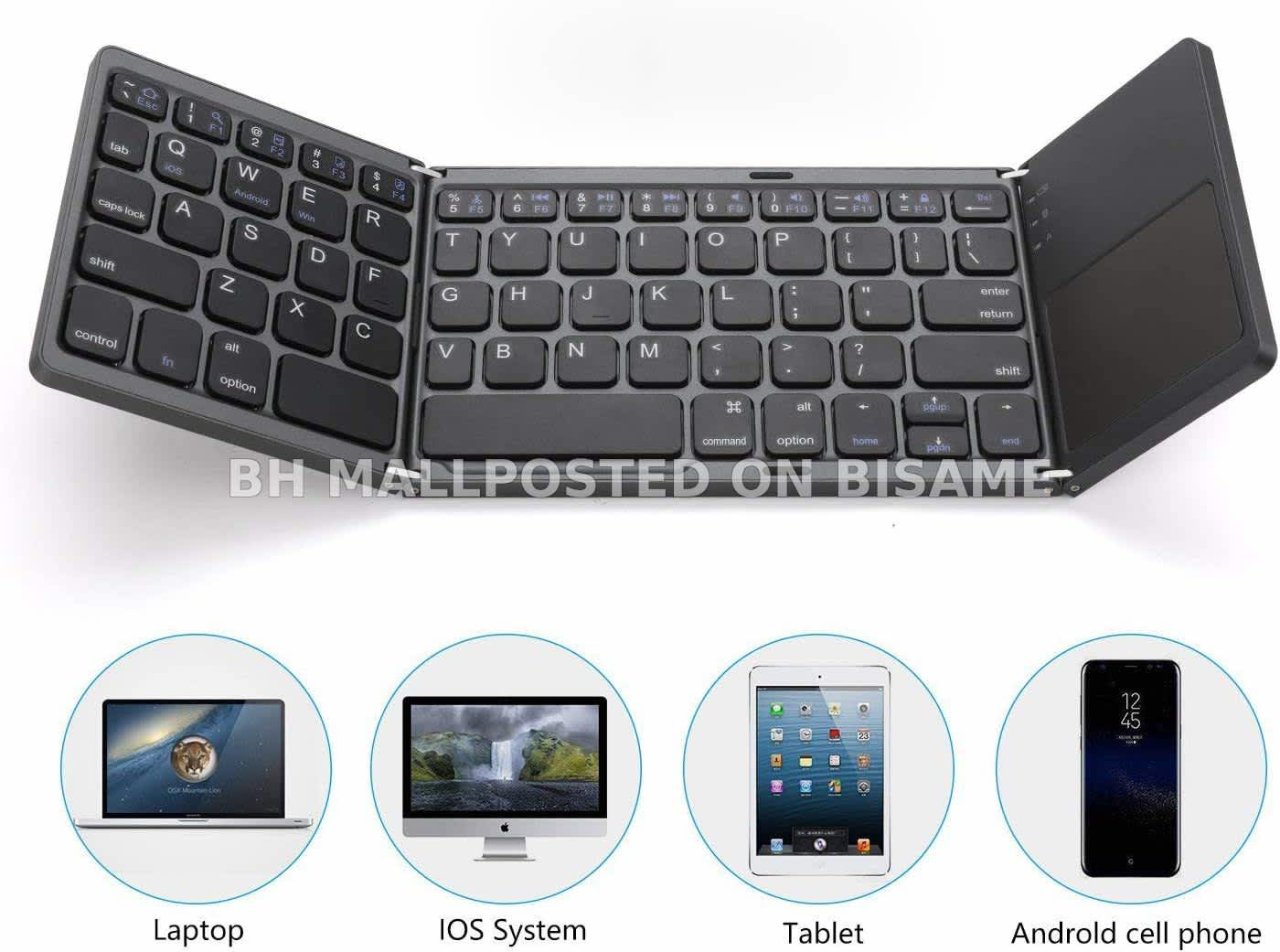 B033 Tri Fold Bluetooth Keyboard With Touchpad