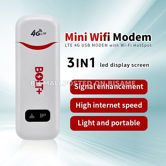 Bolt plus Lte 4G USB Modem WiFi Hotspot  3 in 1 Connectivity