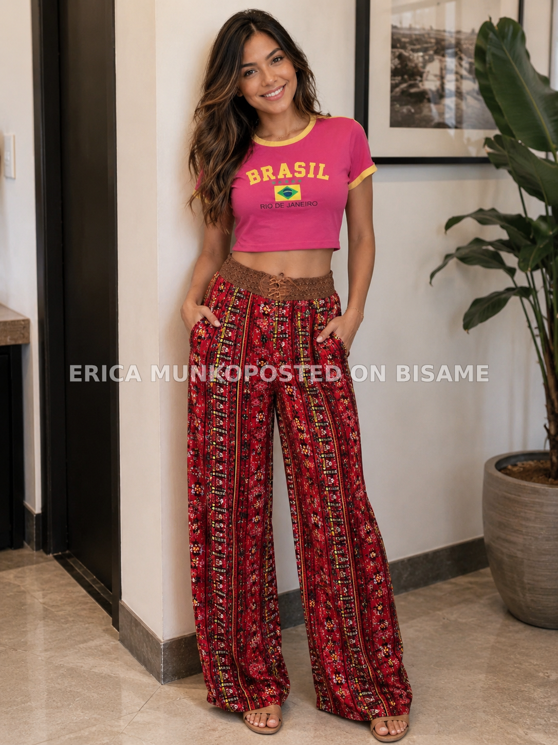 Ladies Wide Leg Pants