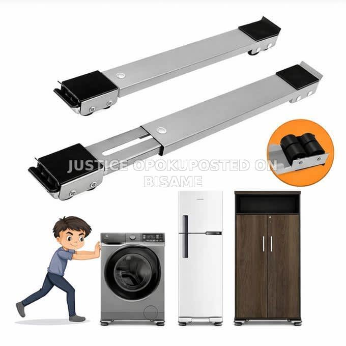 Expandable Appliance Roller for Fridges Washing Machines Gas Ovens Silver