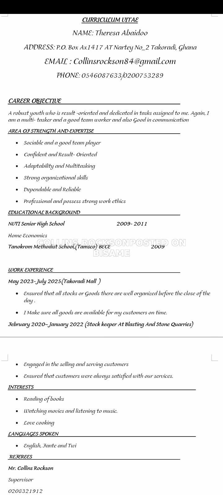 Shop Attendant