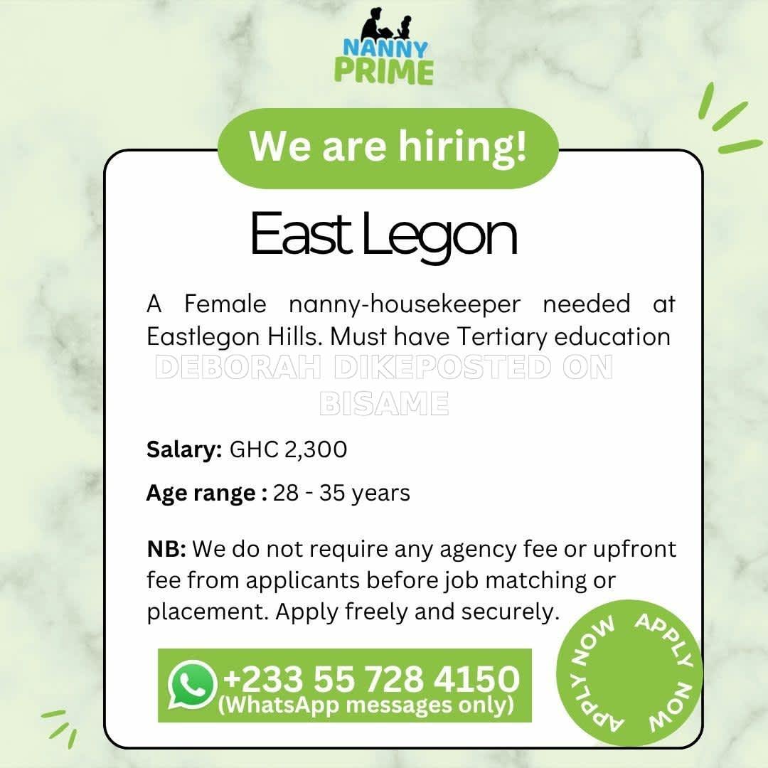 Nanny House Keeper Needed