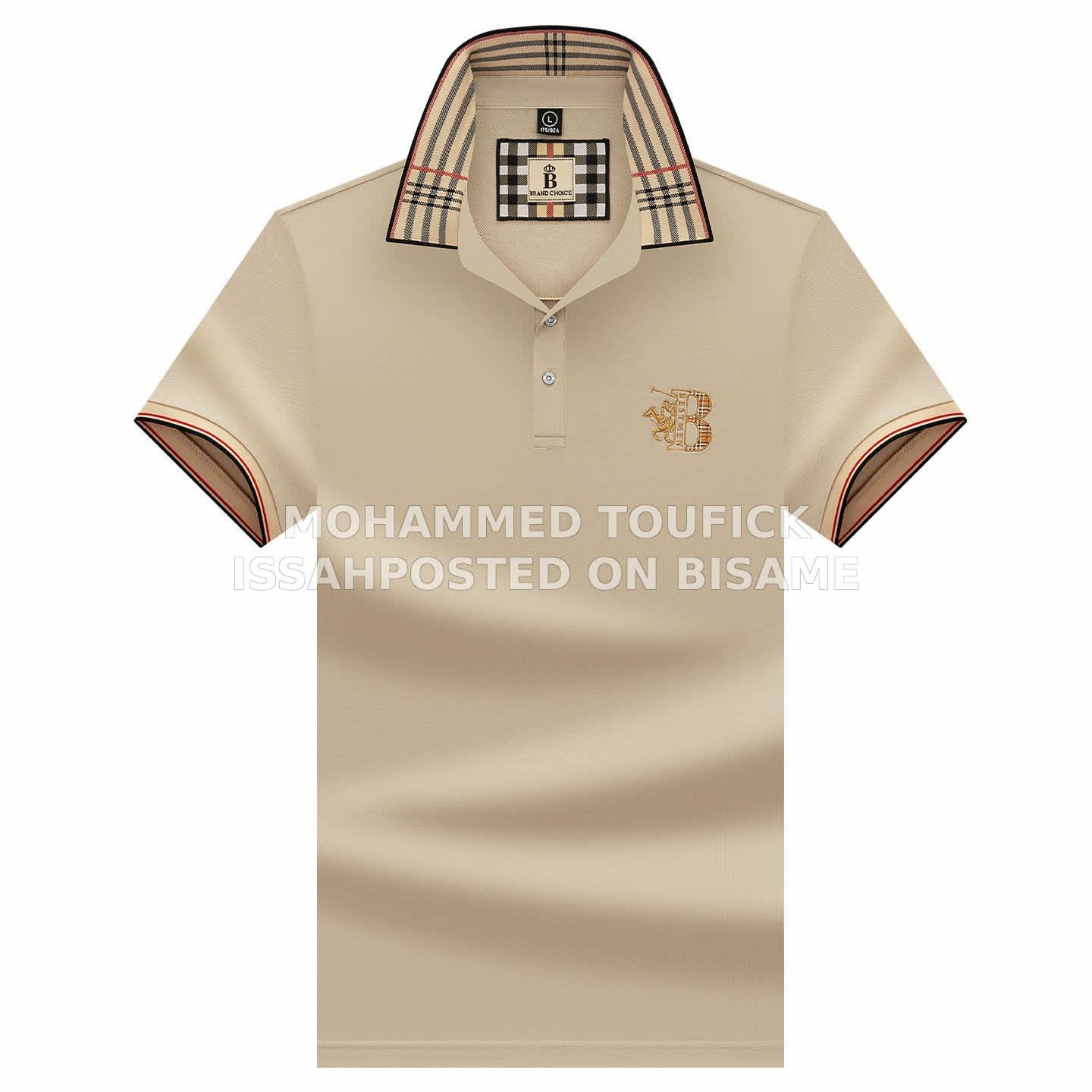 Men's Loose Embroidered Short Sleeved Polo T-Shirt