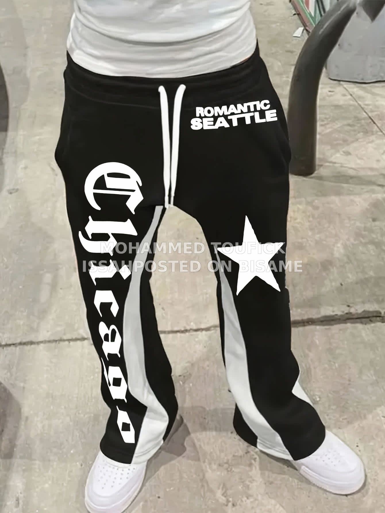 American Gothic Style Print Men's Wear & 3D Digital Printing Street Hip Hop Men's Casual Sweatpants