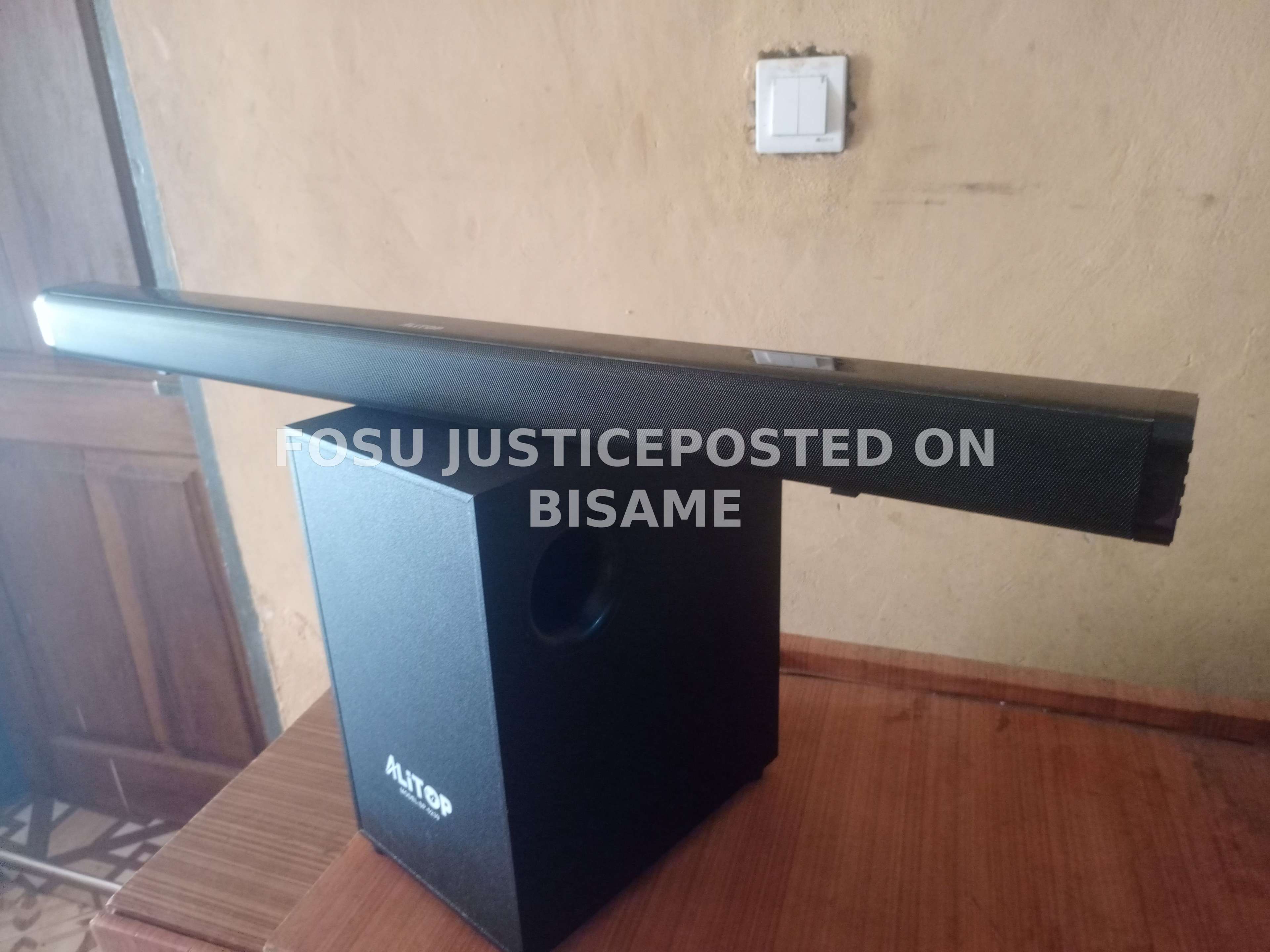 wireless soundbar and woofer