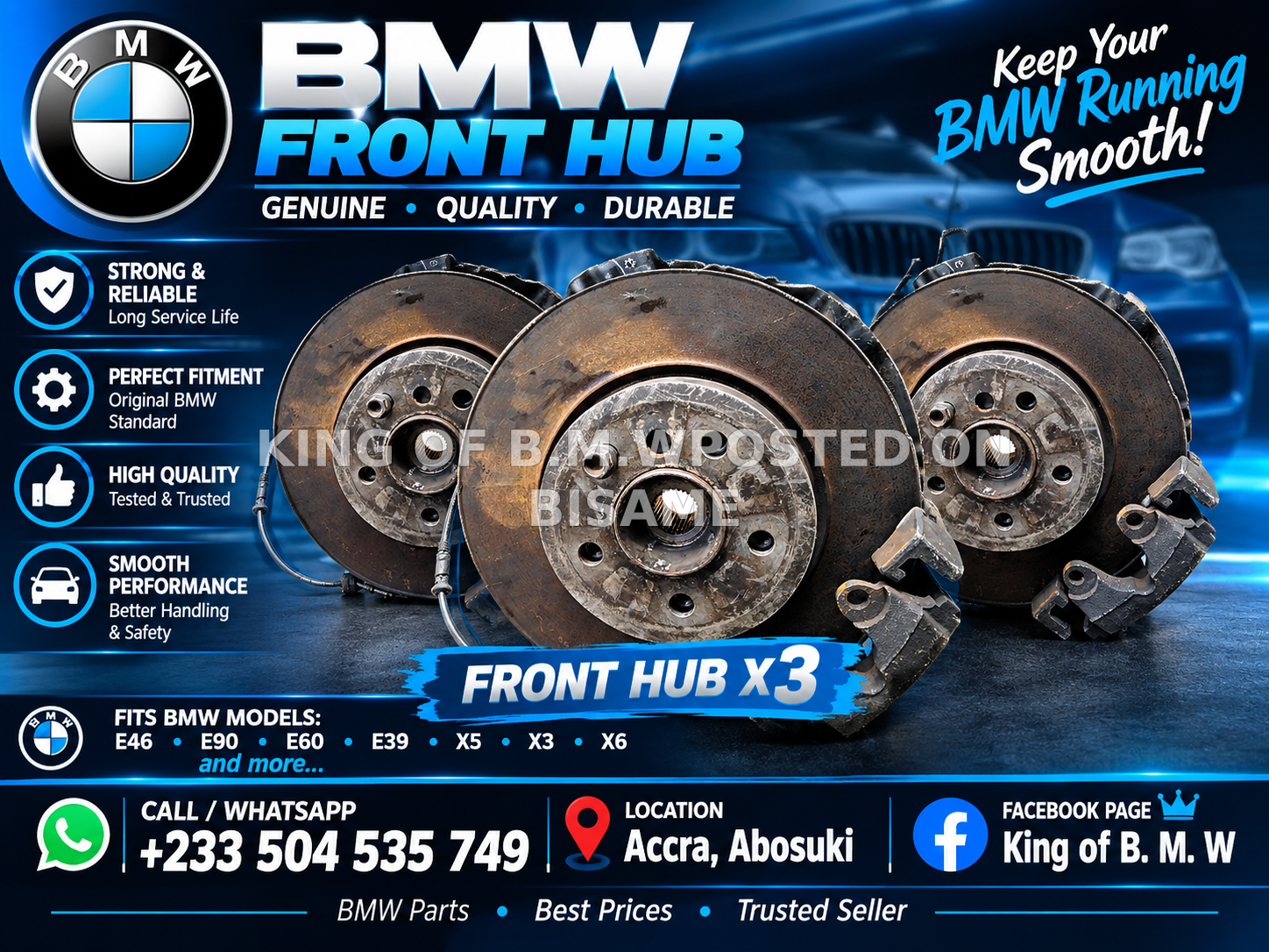 BMW Hub and Complete Engine