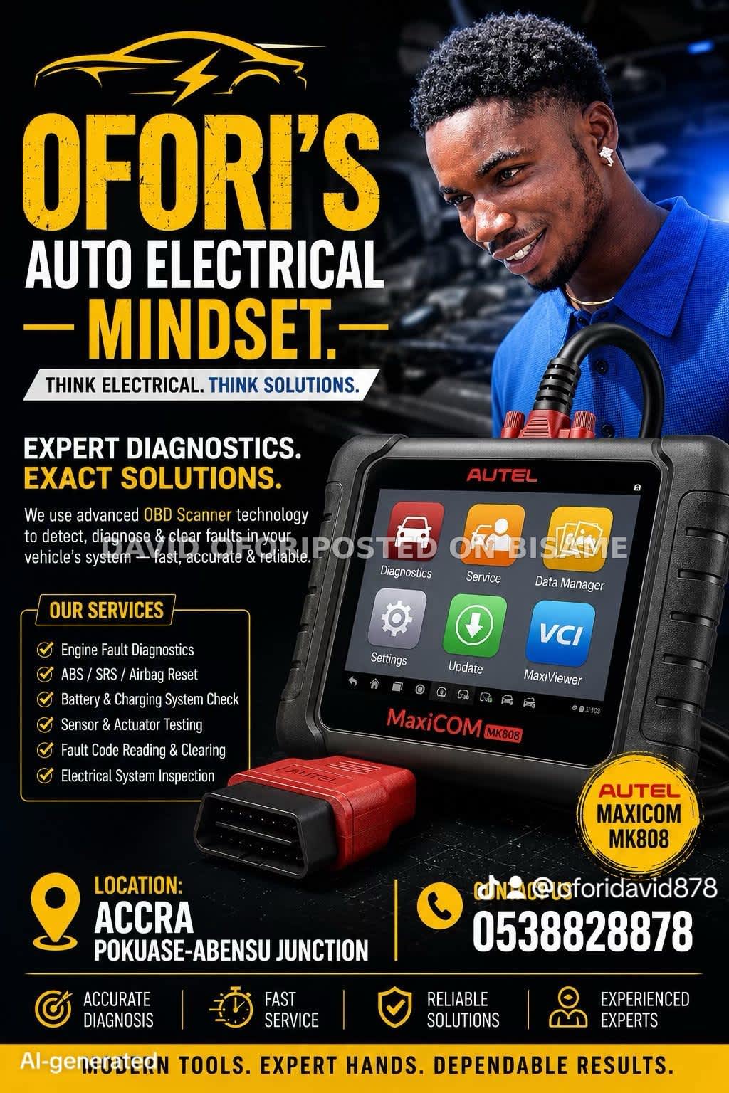 Ofori’s auto electrical mindset🏎️👨‍🔧