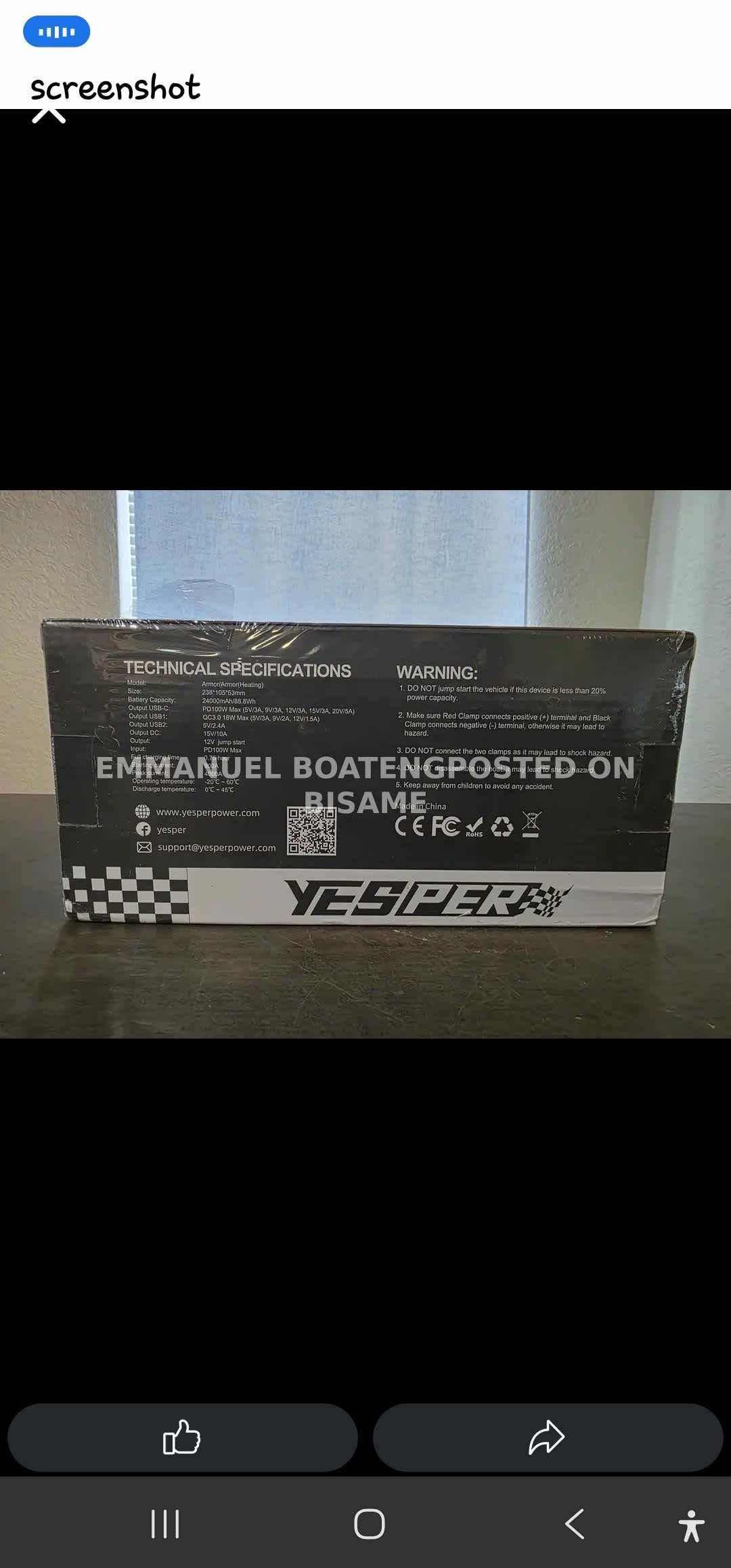 YESPER Armor Jump Starter