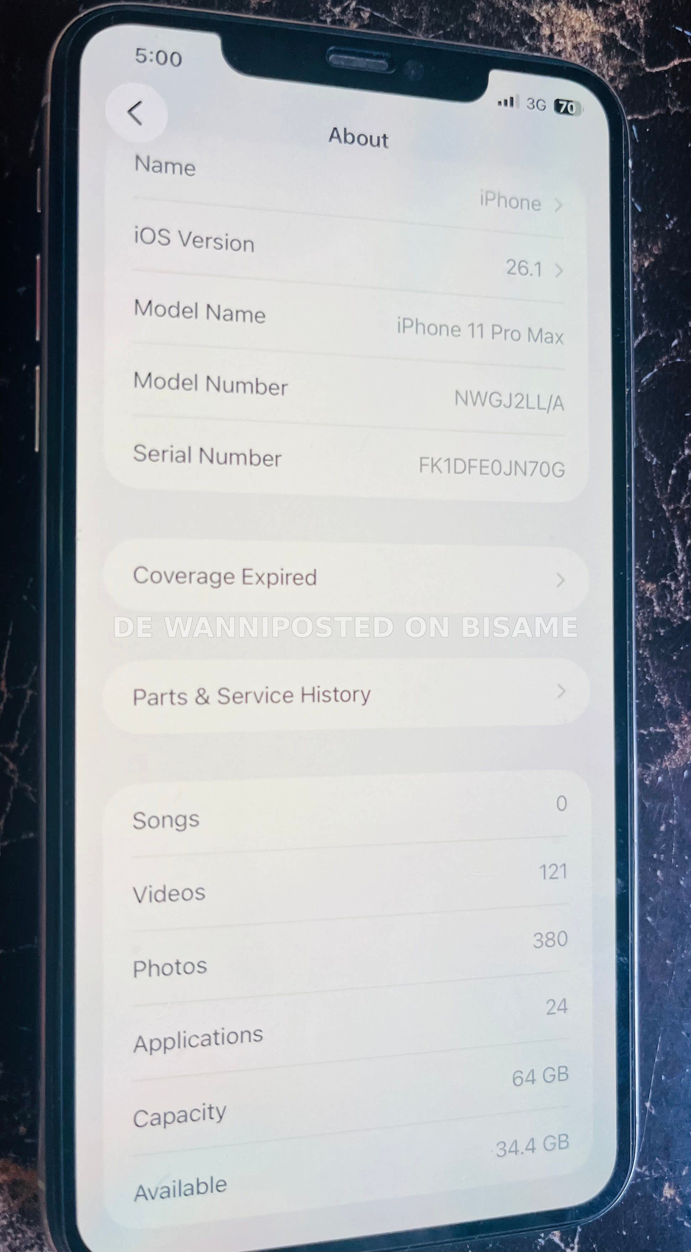 iPhone 11 Pro Max 4GB RAM 64GB Used