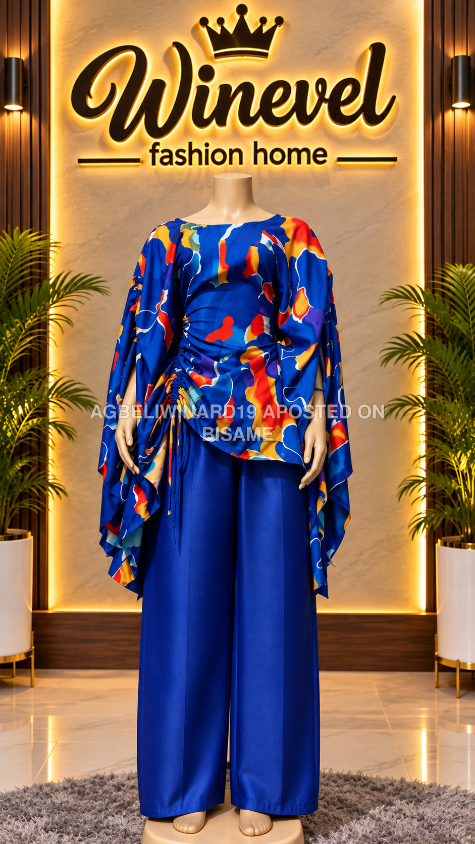 Royal Blue Two-piece Set