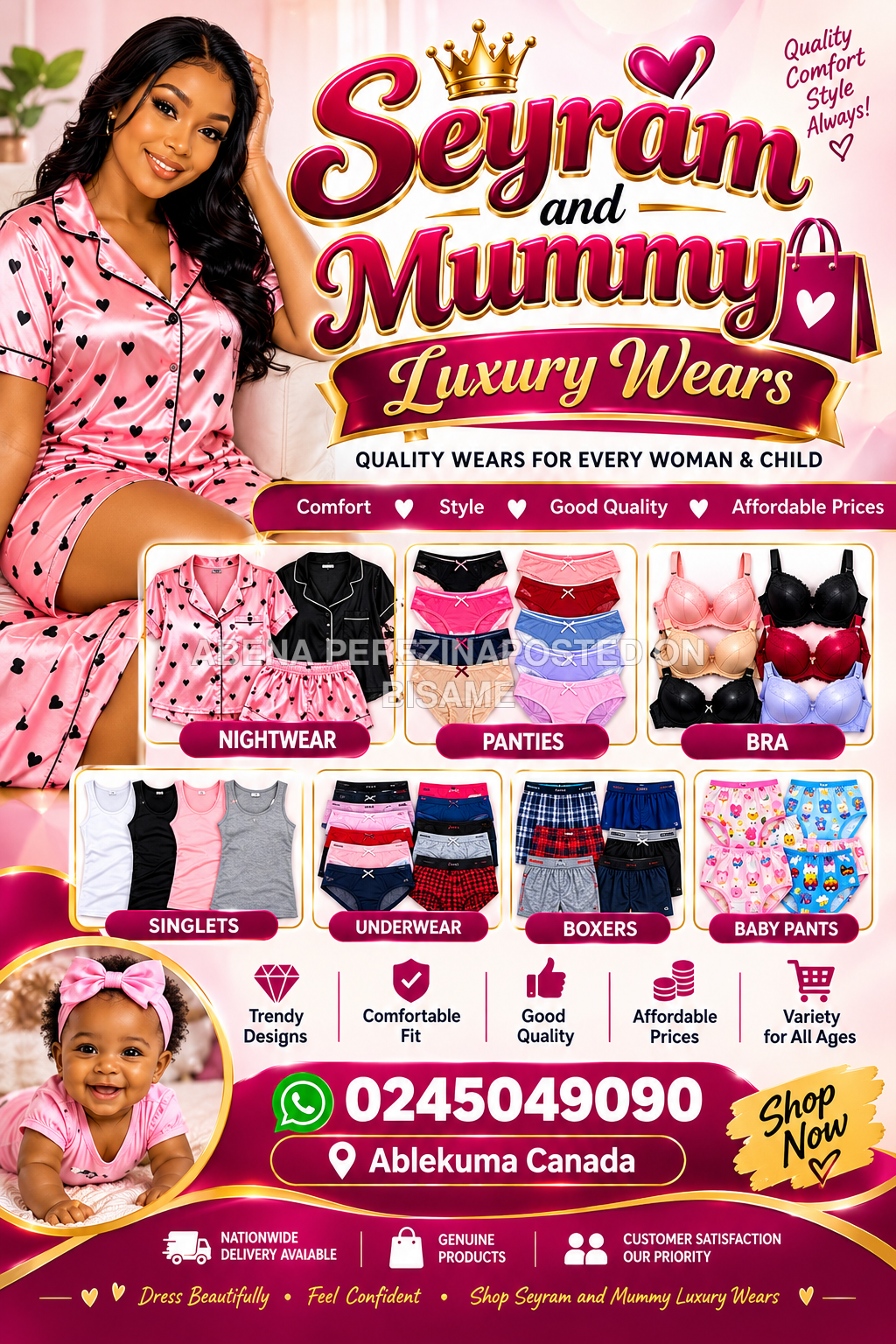 Seyram and mummy luxury wears