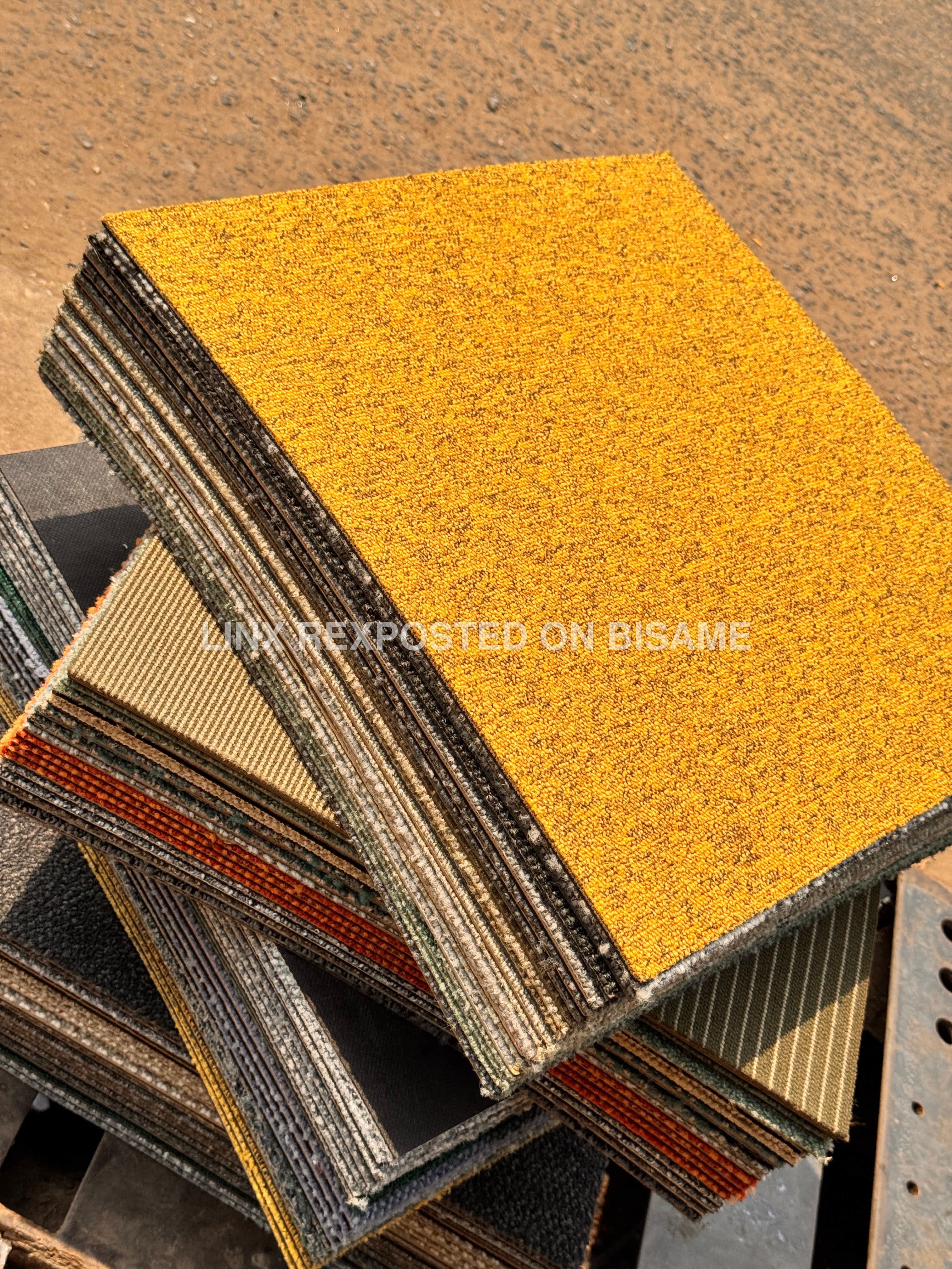 Woolen Carpet Tiles - Yellow