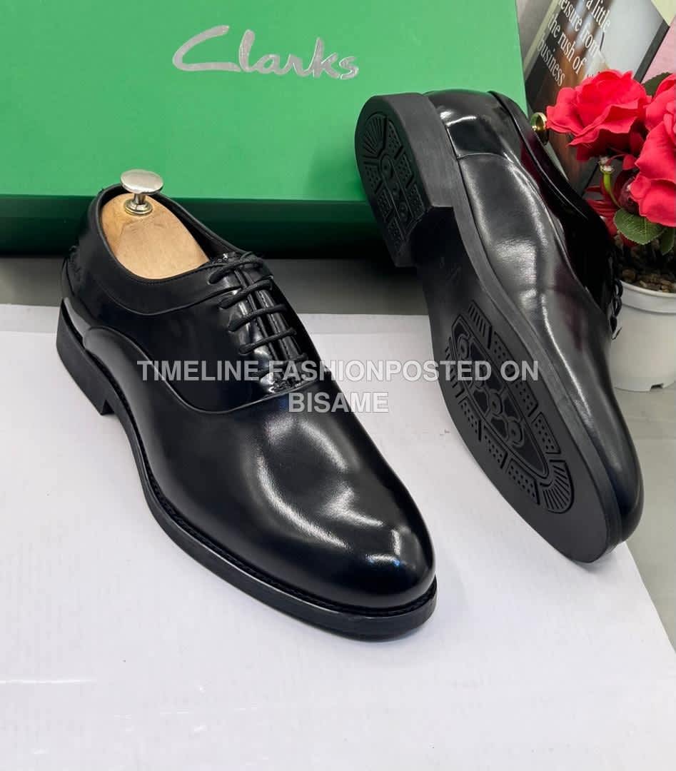 Clark's Black Leather Men's Oxford Lace Up Shoes