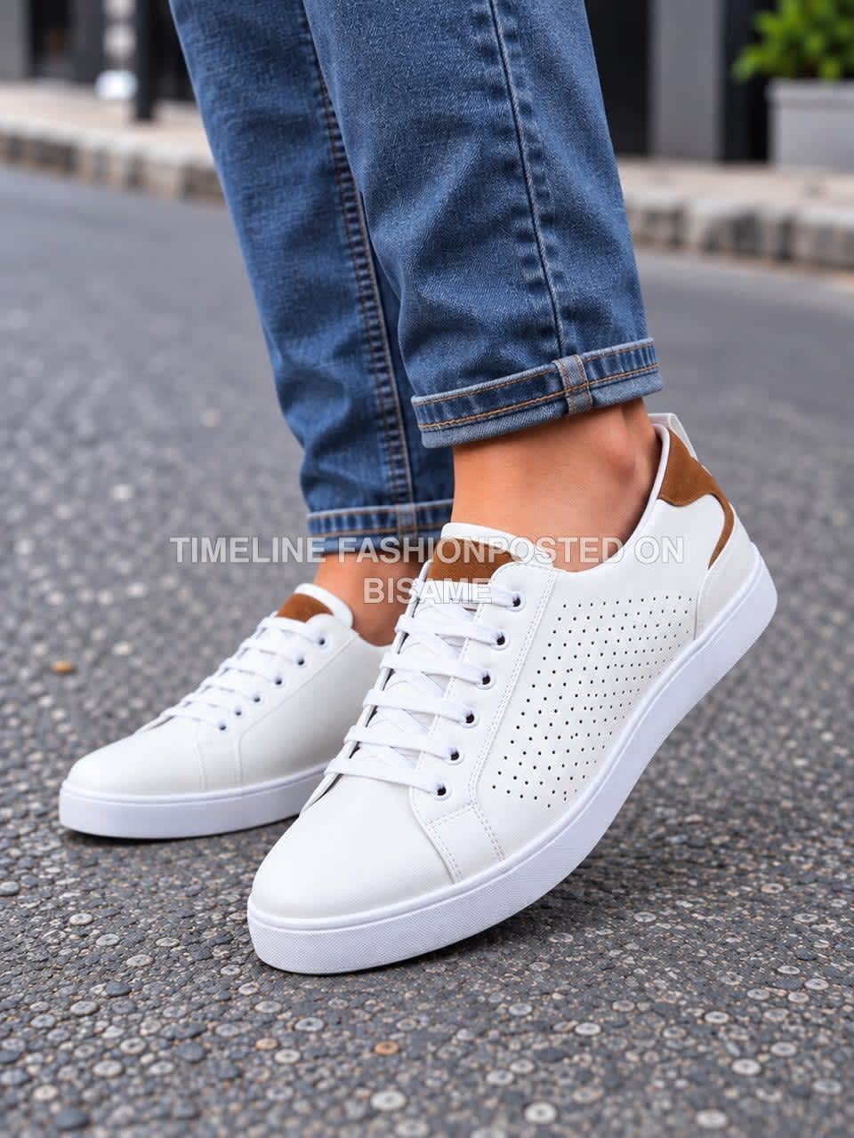 White TIMBERLAND Men's Leather Sneakers 40-46