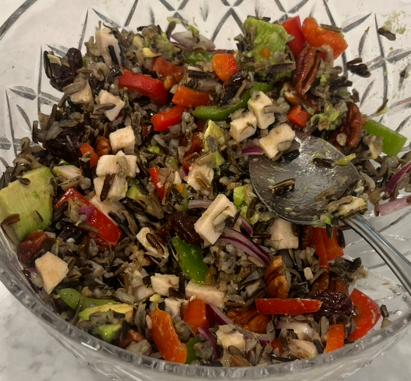 Wild Rice Salad (Minnesota Wild Rice with Cranberries, Pecans and Apple)