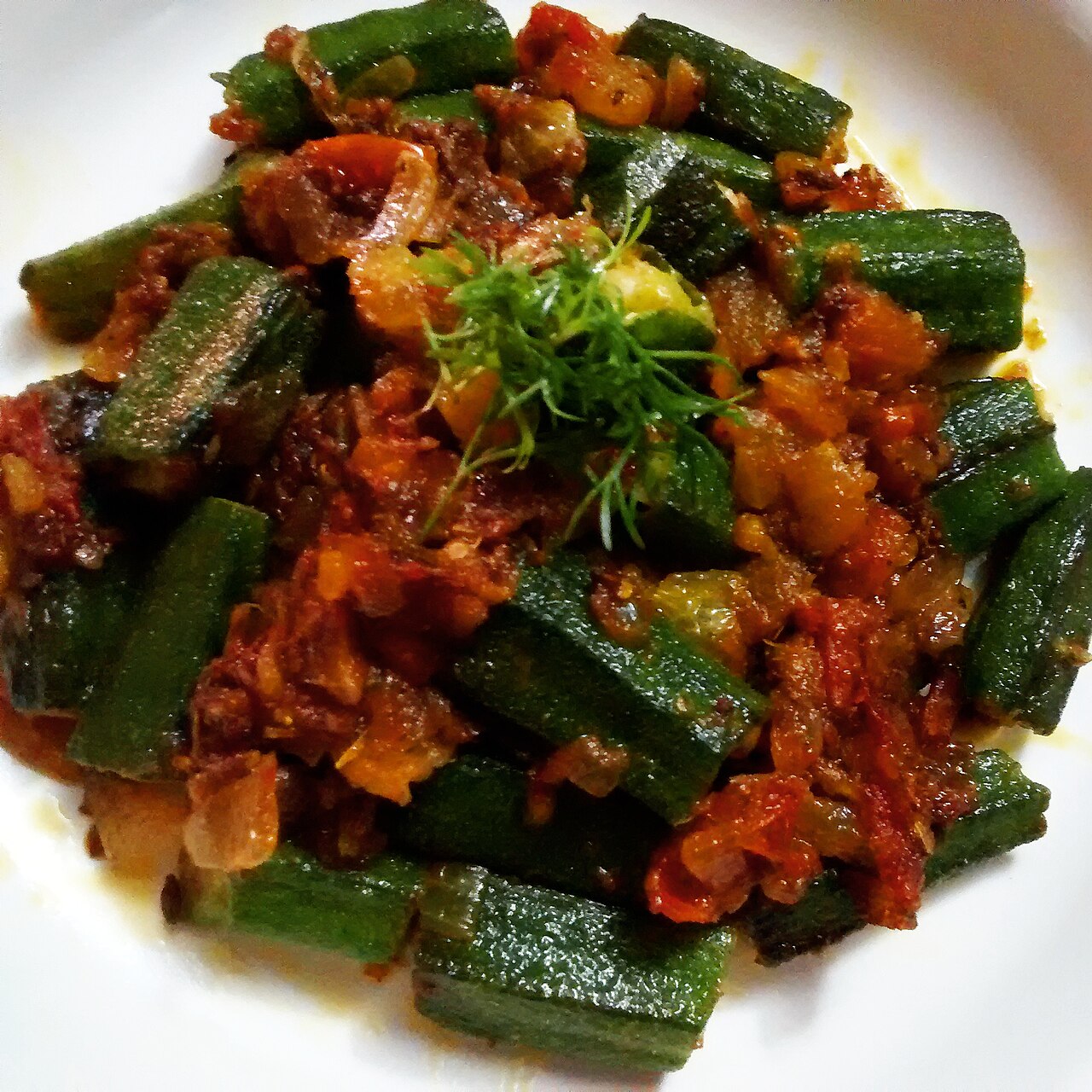 Bhindi Fry (Indo-Fijian Spiced Okra with Onion)