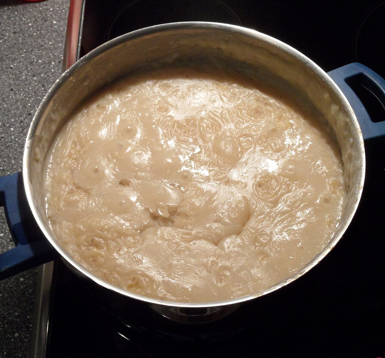 Rumfordsuppe (Barley, Split Pea and Potato Soup with Croutons)