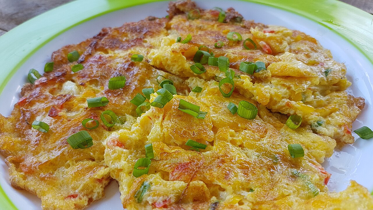 Tortang Kalabasa (Filipino Squash Omelette with Rice)