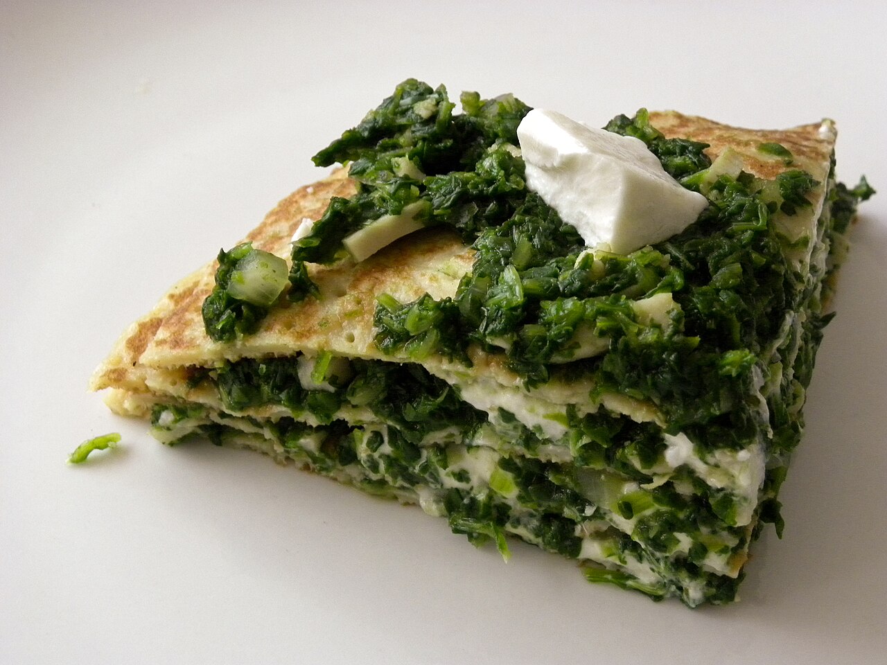 Oreilles d'Âne (Alpine Gratin of Crêpes, Spinach and Cream)