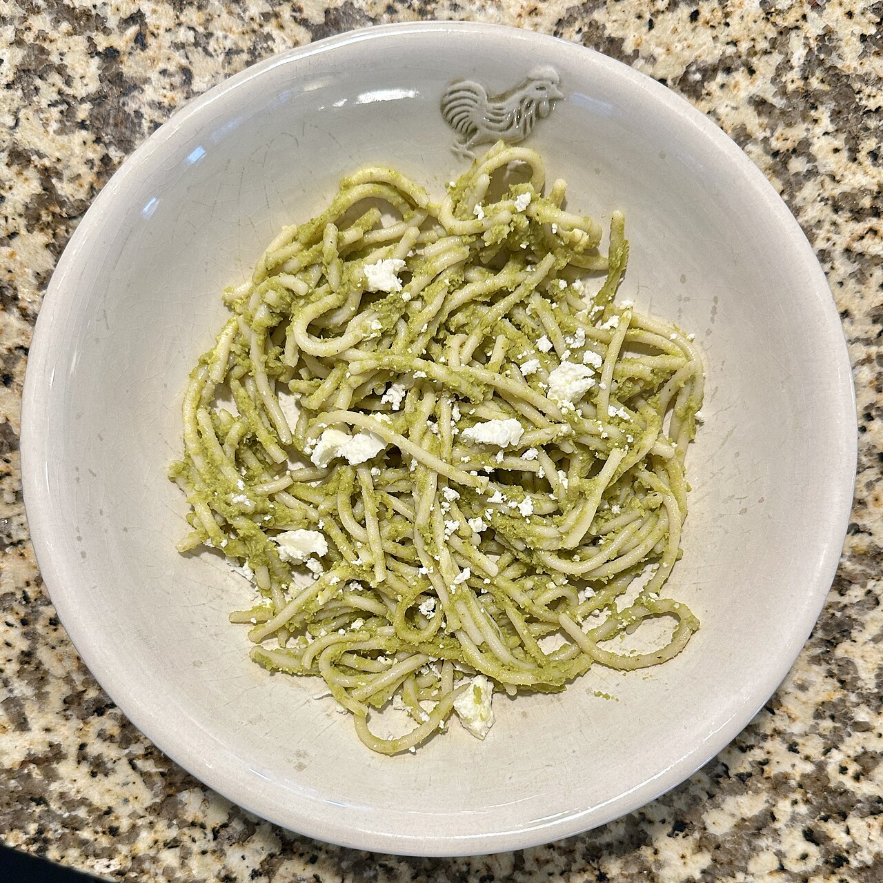 Espagueti Verde (Spaghetti in Poblano Cream Sauce)
