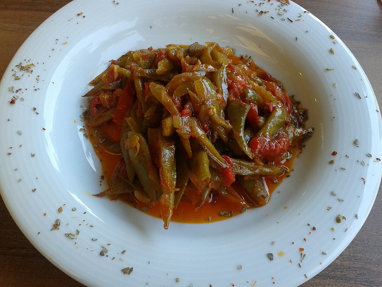 Zeytinyağlı Taze Fasulye (Green Beans Braised in Olive Oil and Tomato)