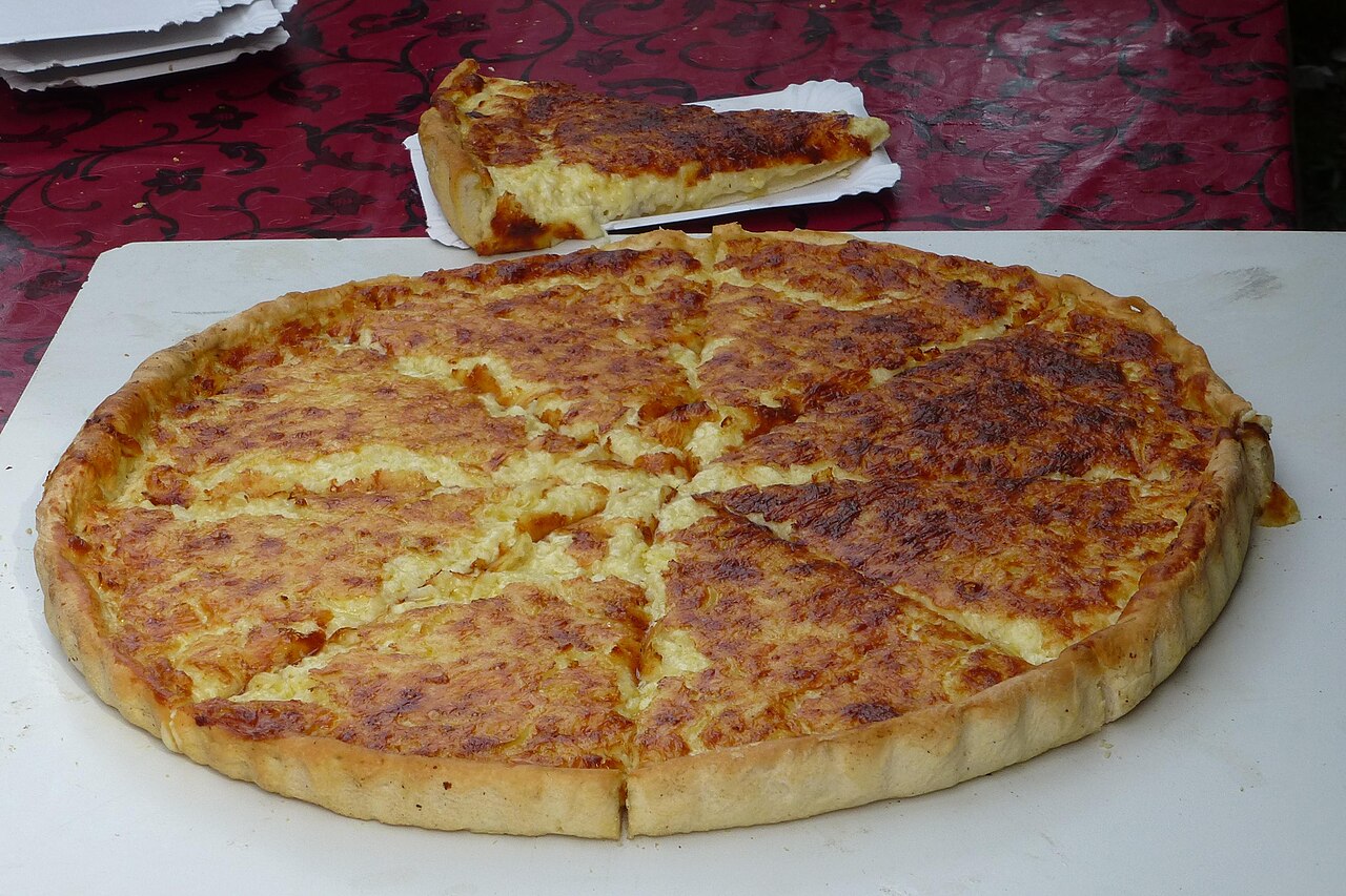 Käsewähe (Swiss Cheese Tart with a Green Salad)