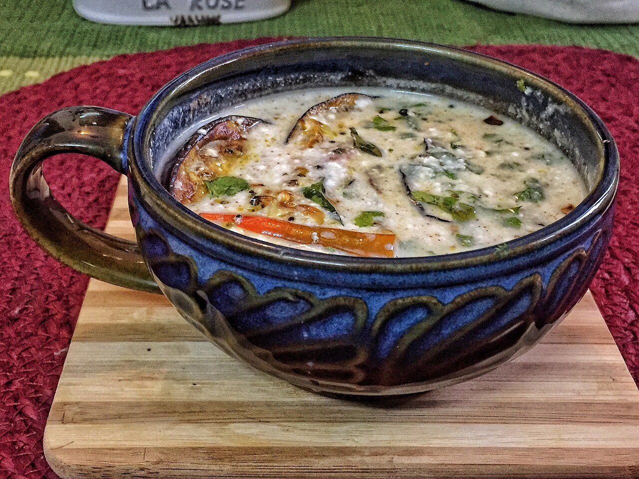 Dahi Baigana (Odia Fried Aubergine in Spiced Yogurt)