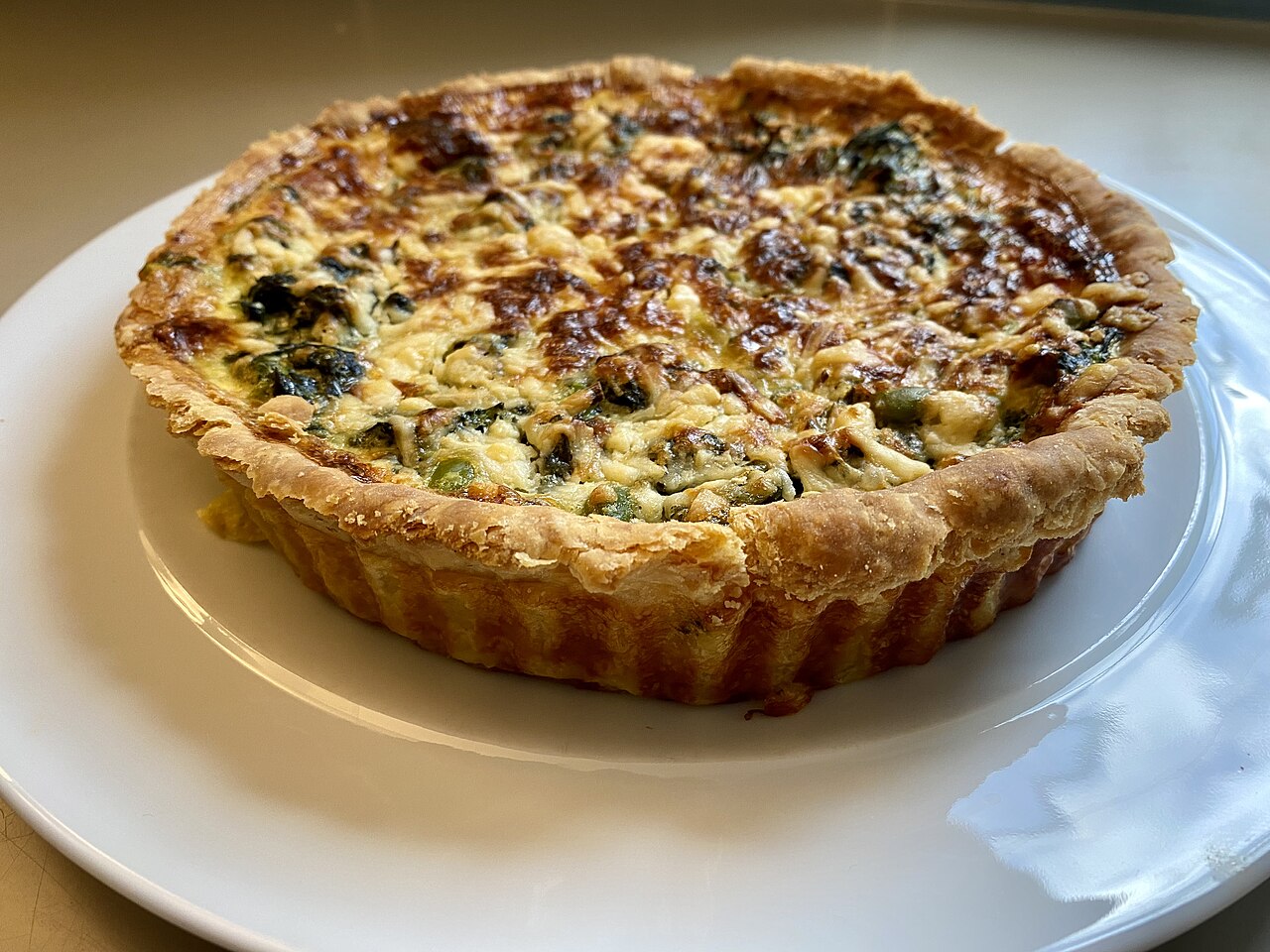 Coronation Quiche (Spinach, Broad Bean and Tarragon Quiche)