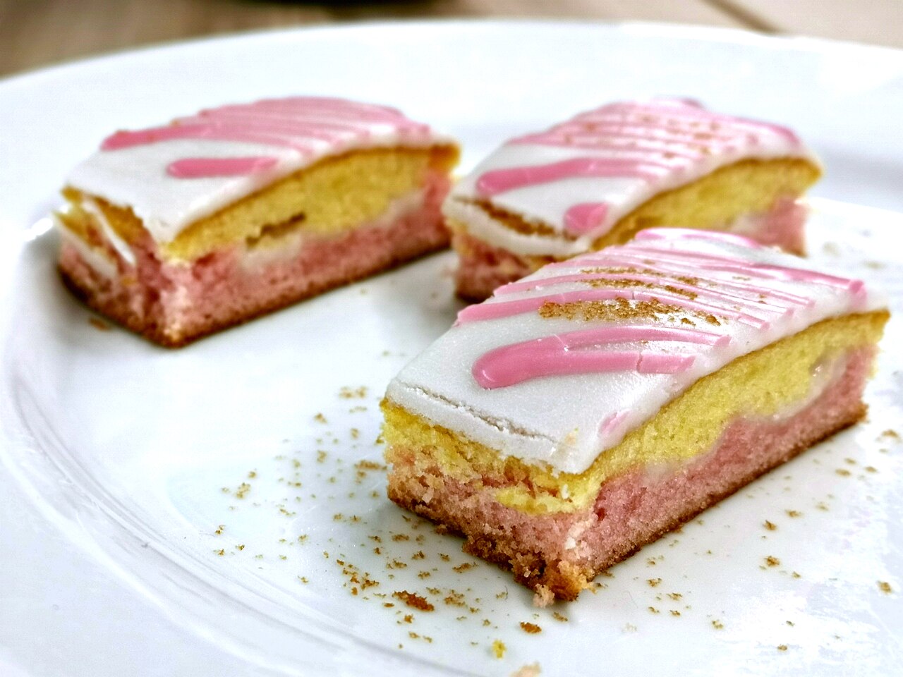 Angel Cake (Three-Layer Pink, Yellow and White Sponge)