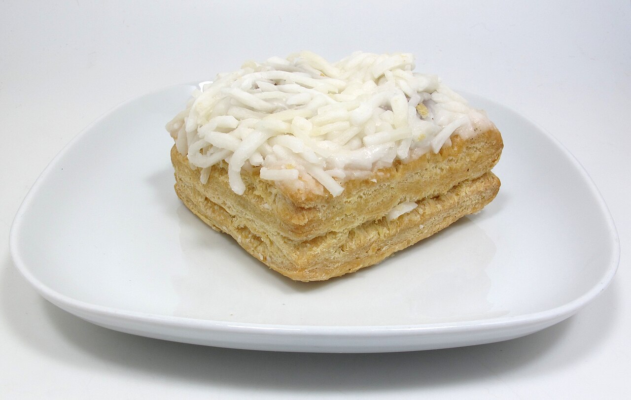 London Cheesecake (Iced Puff Pastry with Jam and Coconut)