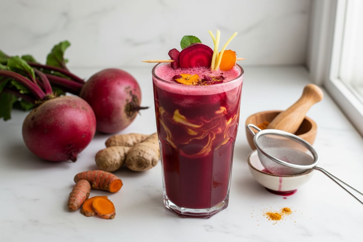 beet ginger turmeric juice