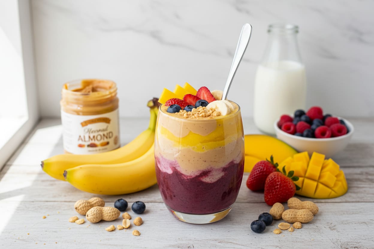 peanut butter fruit smoothie recipe