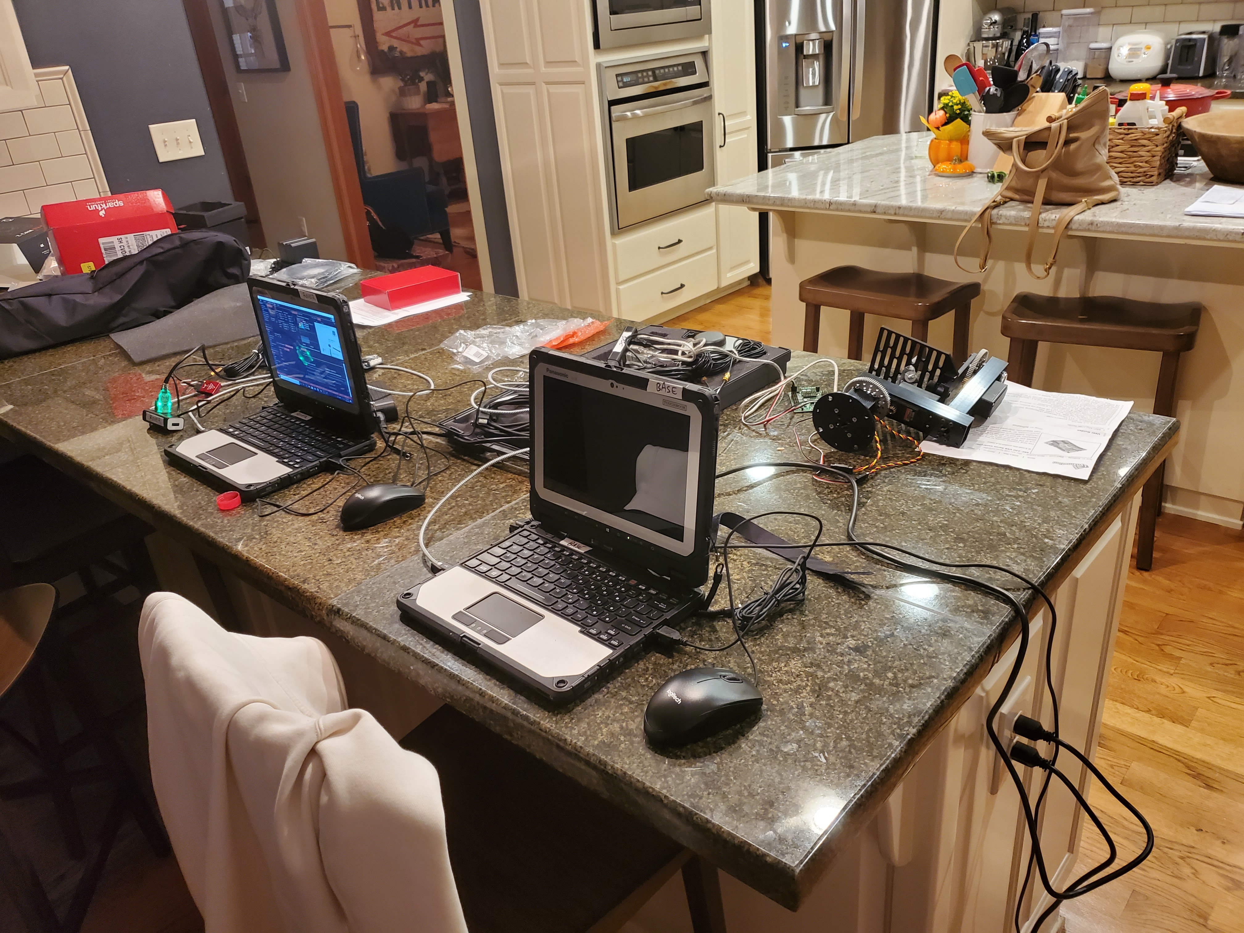 Early prototype electronics and wiring